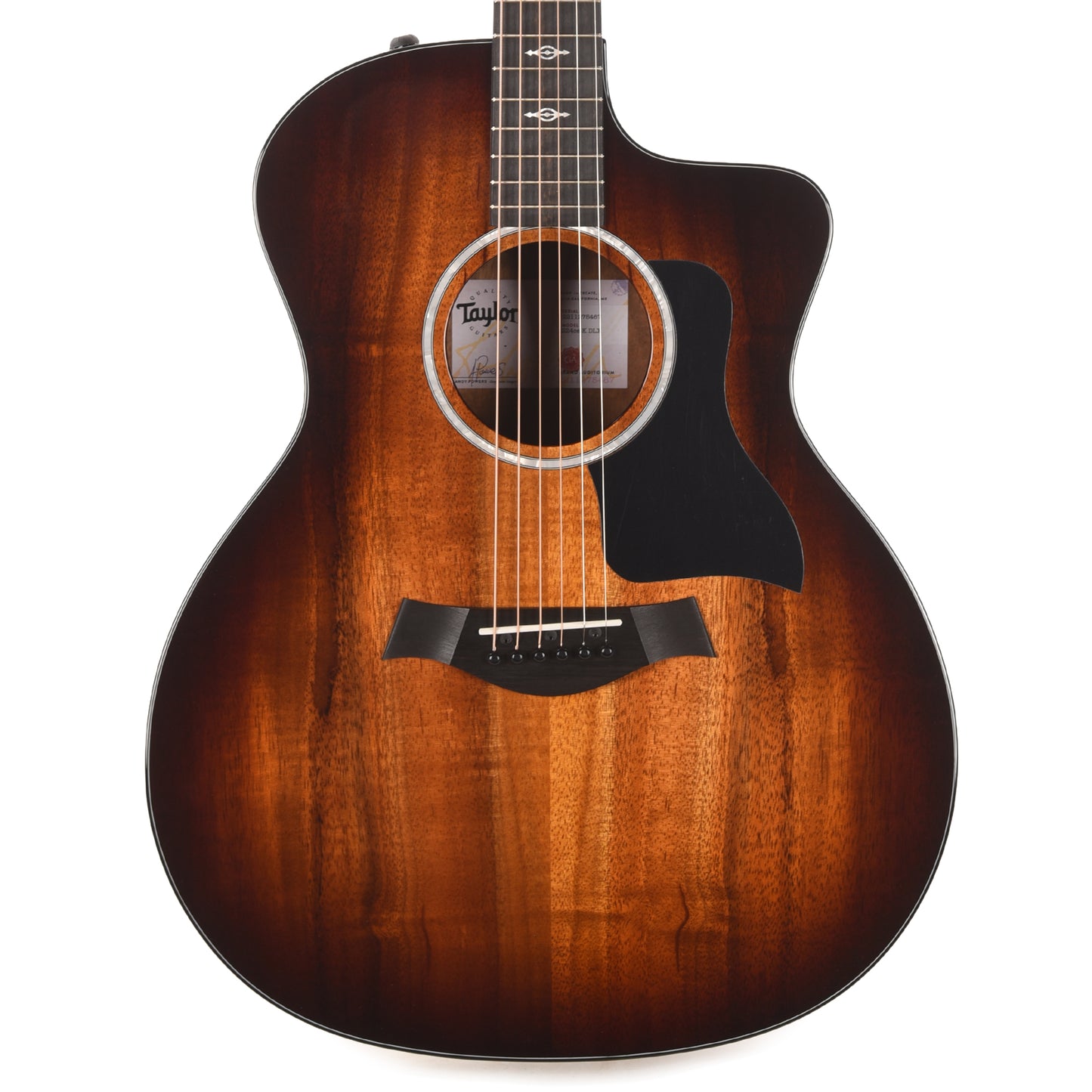 Taylor 224ce-K DLX Grand Auditorium Hawaiian Koa Shaded Edgburst ES2 Acoustic Guitars / OM and Auditorium