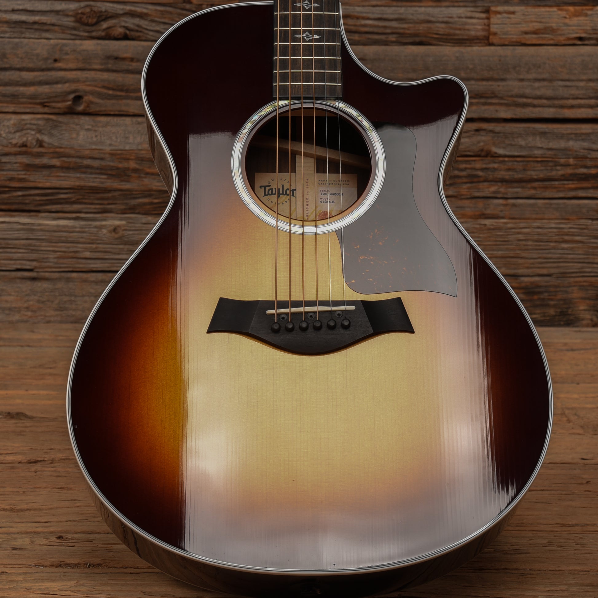 Taylor 412ce-R with V-Class Bracing Sunburst Acoustic Guitars / OM and Auditorium