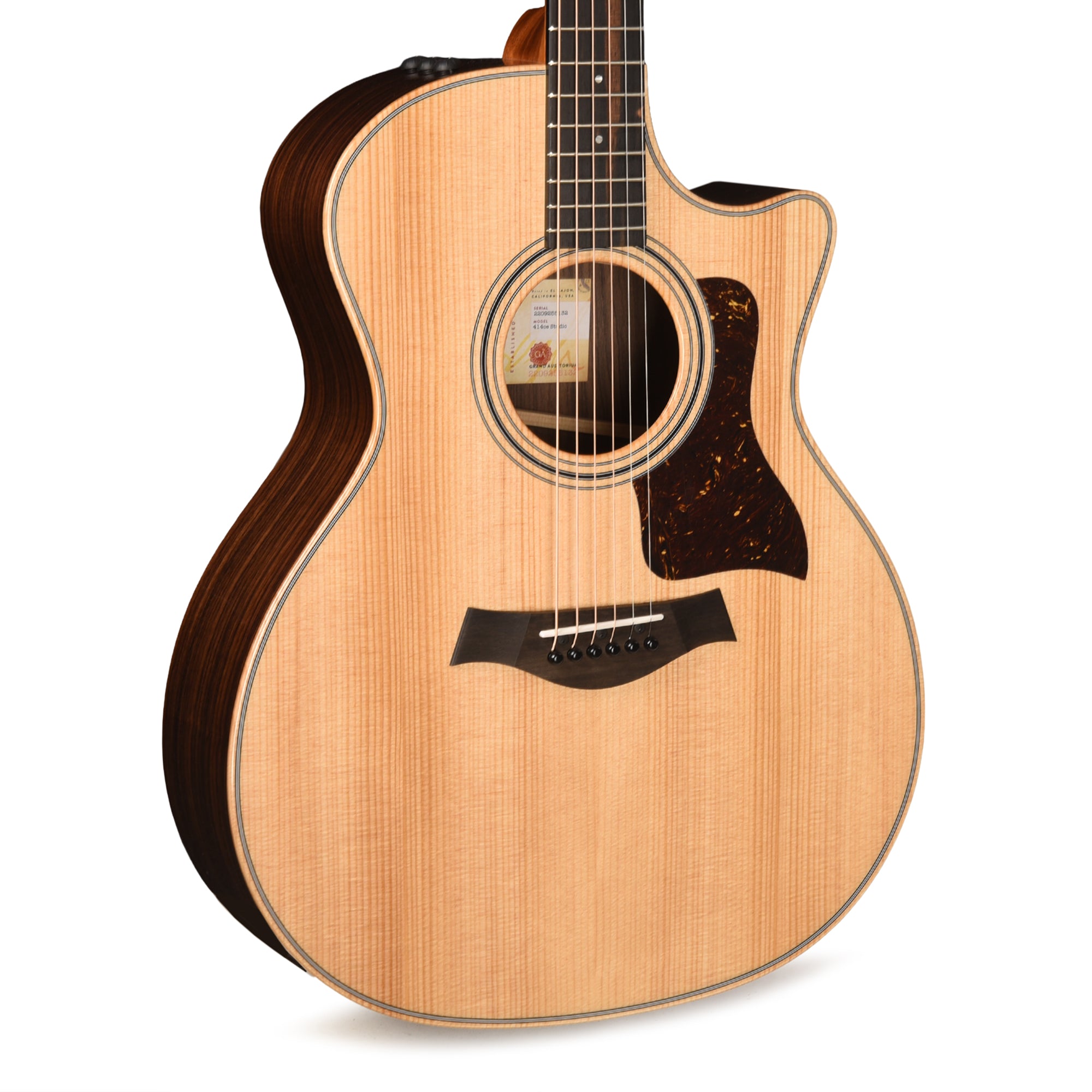 Taylor 414ce Studio Grand Auditorium Torrefied Sitka/Indian Rosewood Natural Top ES2 Acoustic Guitars / OM and Auditorium
