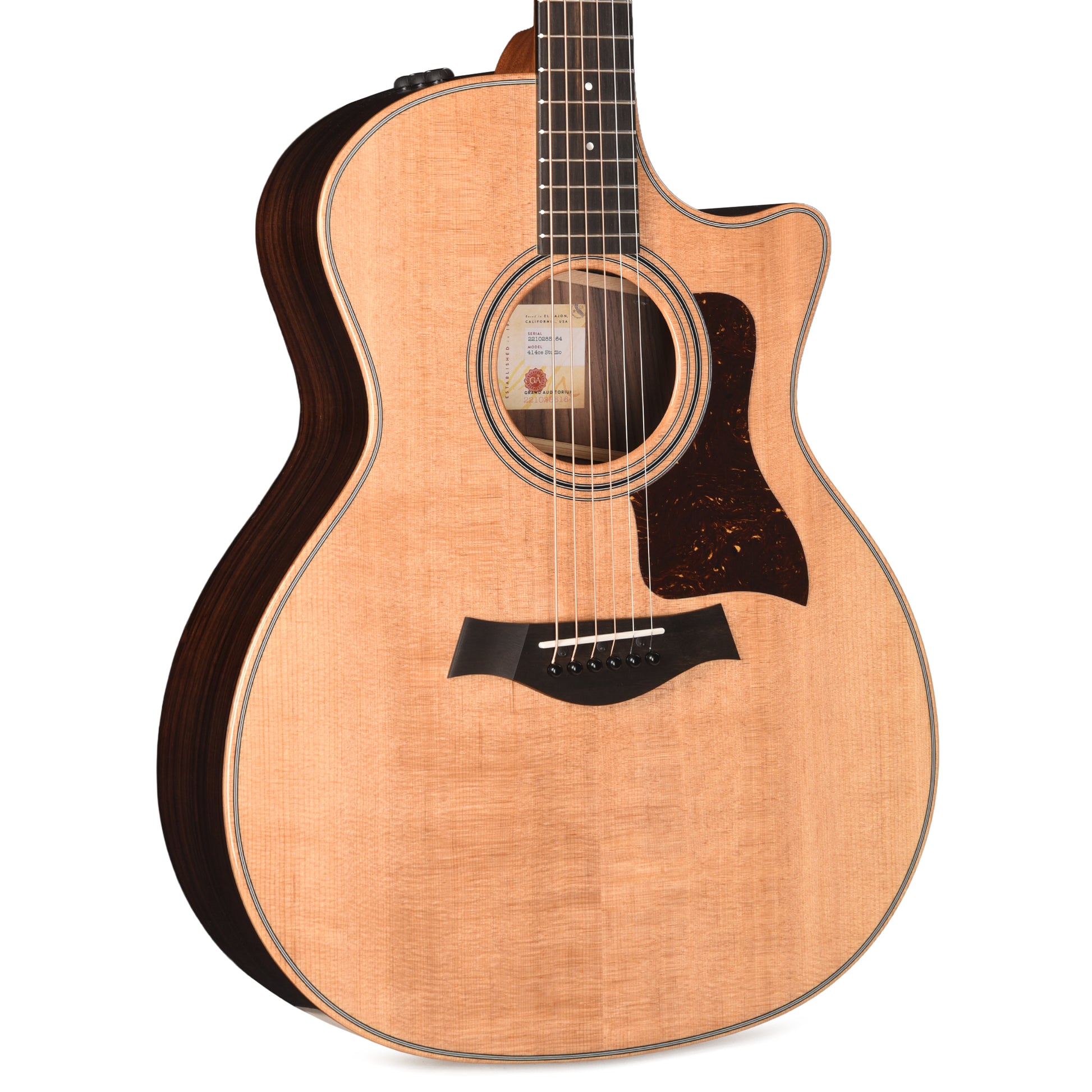 Taylor 414ce Studio Grand Auditorium Torrefied Sitka/Indian Rosewood Natural Top ES2 Acoustic Guitars / OM and Auditorium