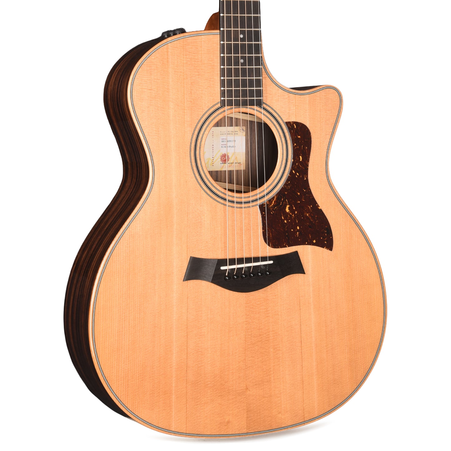 Taylor 414ce Studio Grand Auditorium Torrefied Sitka/Indian Rosewood Natural Top ES2 Acoustic Guitars / OM and Auditorium
