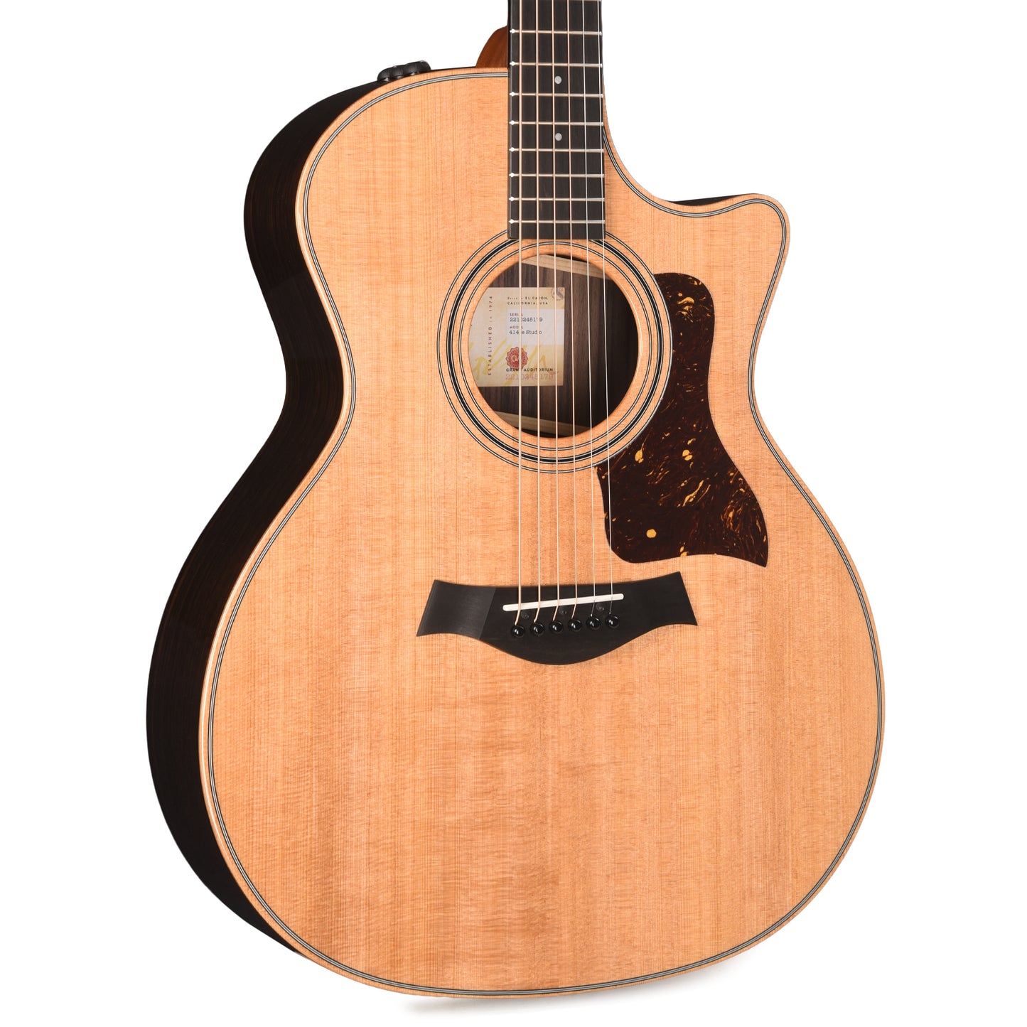Taylor 414ce Studio Grand Auditorium Torrefied Sitka/Indian Rosewood Natural Top ES2 Acoustic Guitars / OM and Auditorium