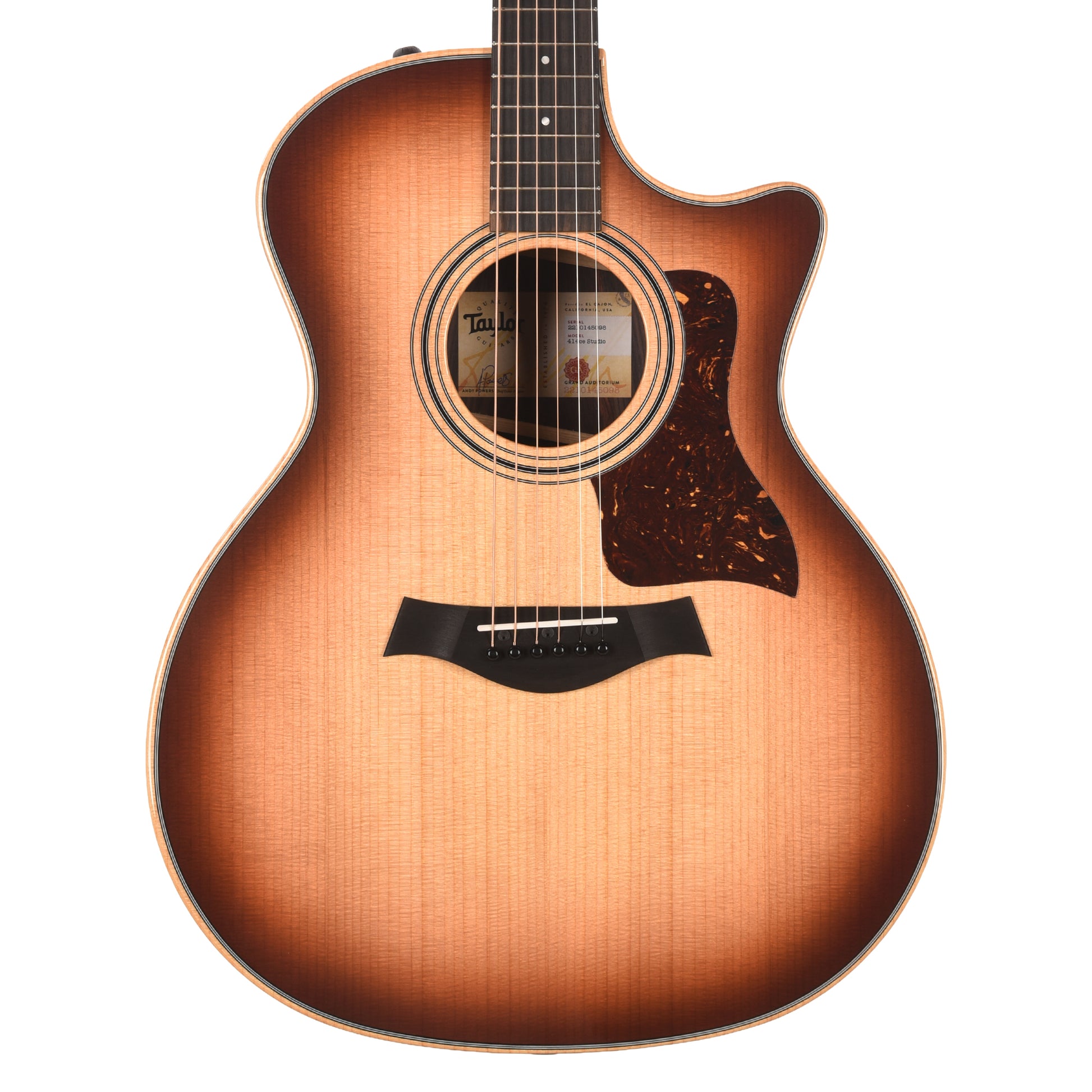 Taylor 414ce Studio Grand Auditorium Torrefied Sitka/Indian Rosewood Shaded Edgeburst Top ES2 Acoustic Guitars / OM and Auditorium