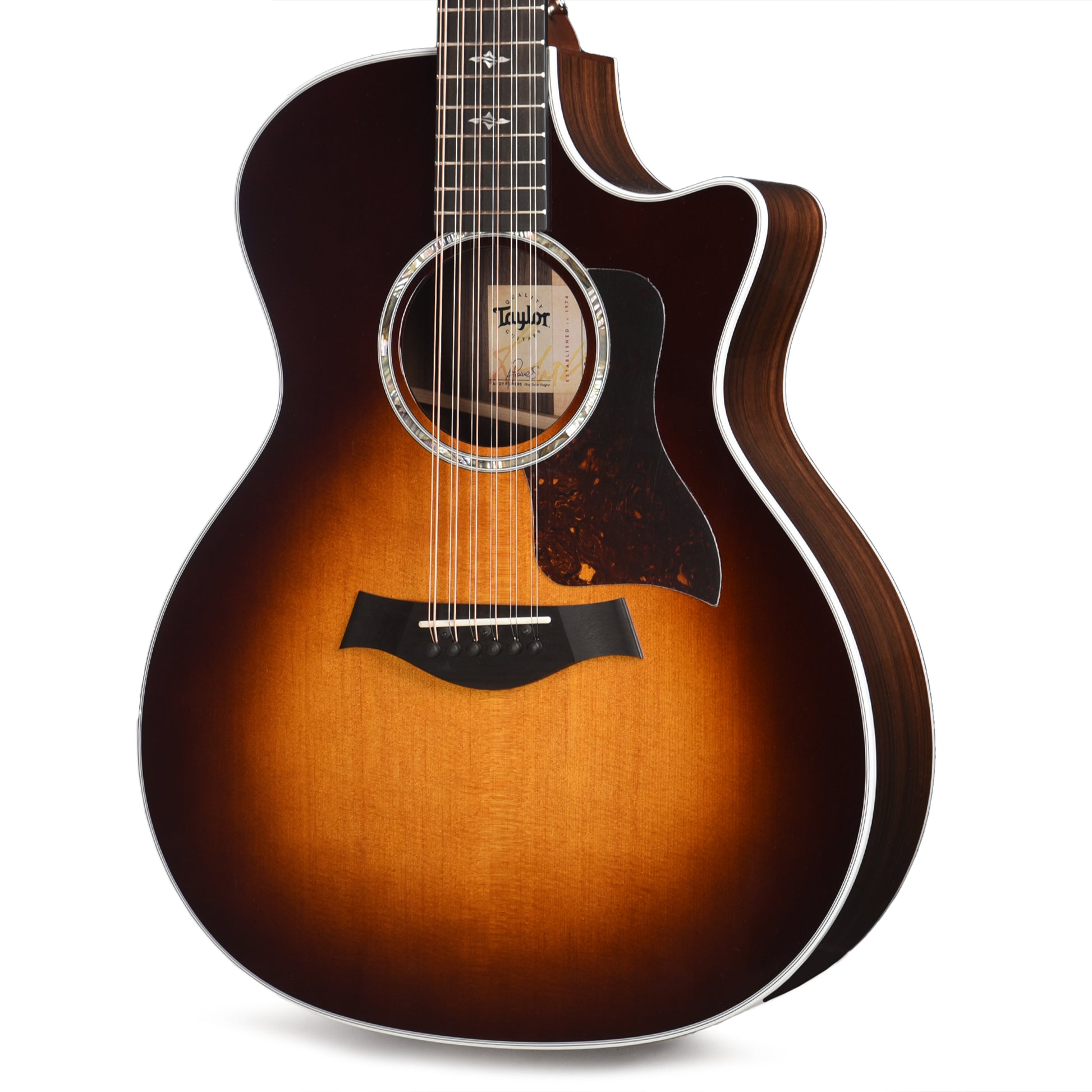 Taylor 454ce 12-String Grand Auditorium Sitka/Rosewood Sunburst Top ES2 Acoustic Guitars / OM and Auditorium