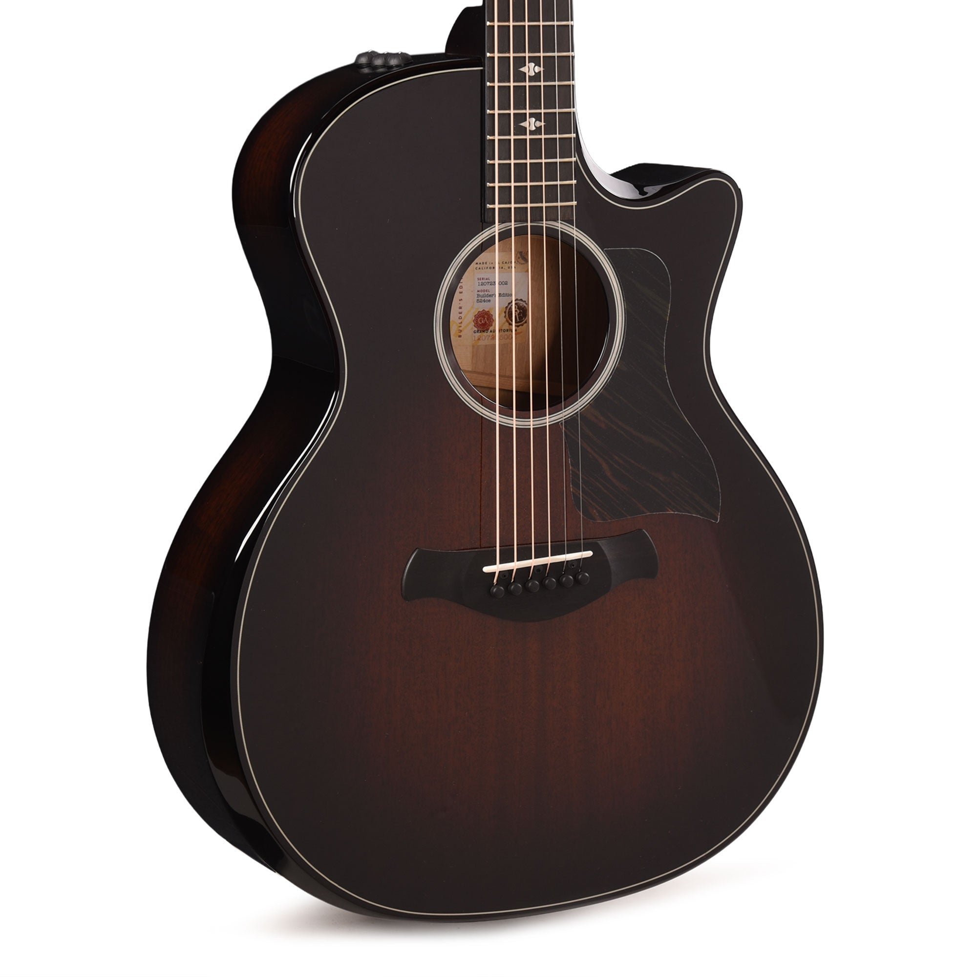 Taylor Builder's Edition 524ce Grand Auditorium Neo-Tropical Mahogany/Urban Ash Tobacco Kona Burst ES2 Acoustic Guitars / OM and Auditorium