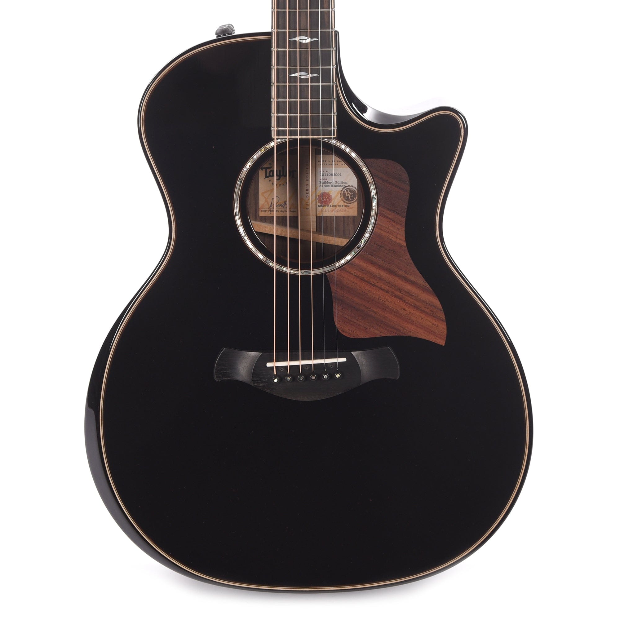 Taylor Builder's Edition 814ce Blacktop Grand Auditorium Adirondack/Rosewood ES2 Acoustic Guitars / OM and Auditorium