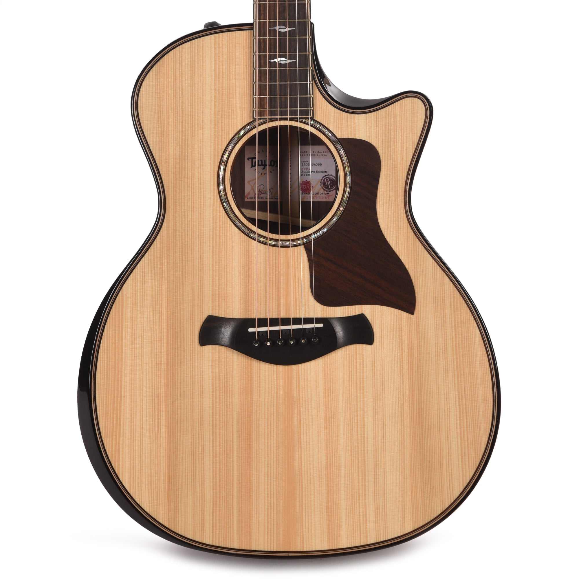 Taylor Builder's Edition 814ce Grand Auditorium Adirondack/Rosewood Natural ES2 Acoustic Guitars / OM and Auditorium