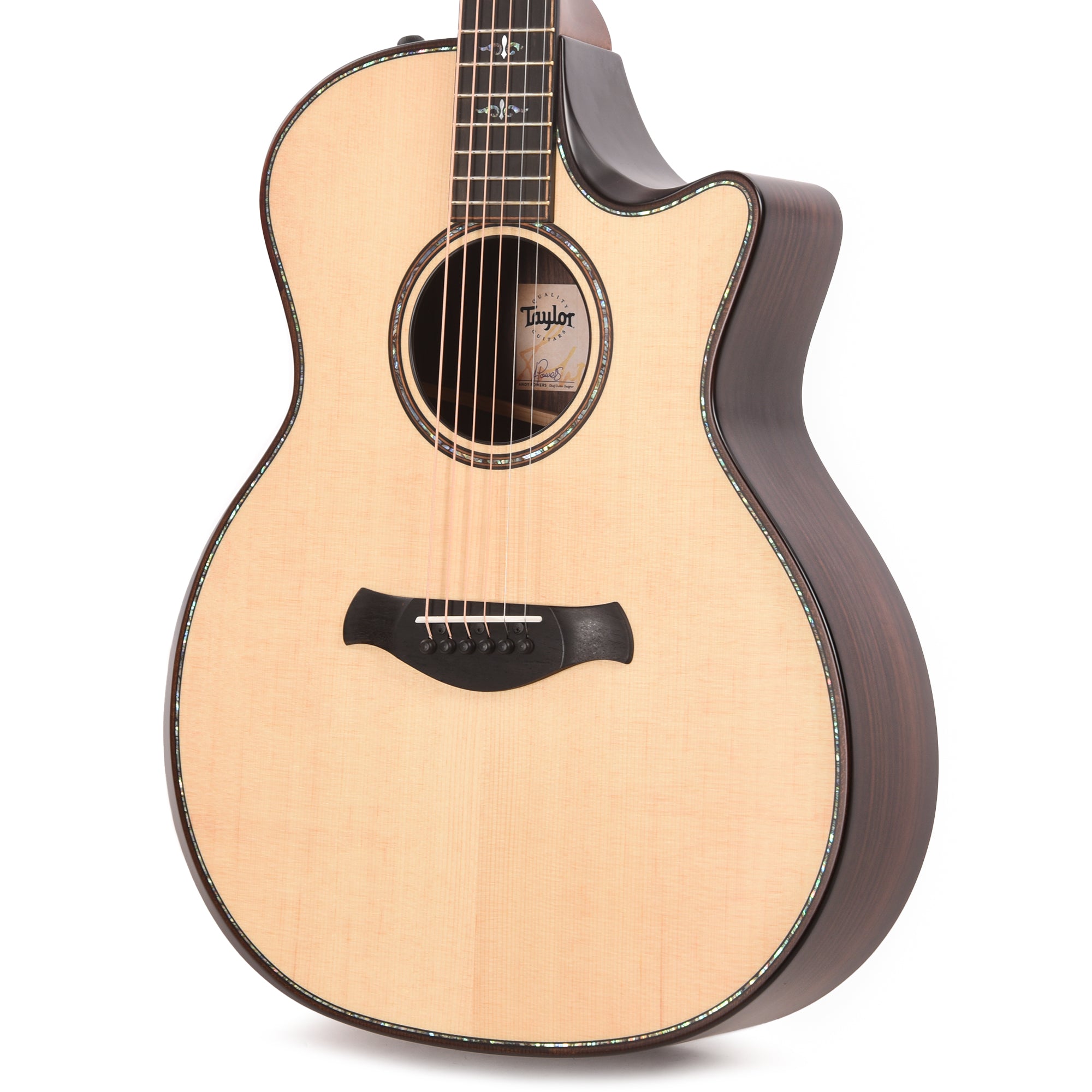 Taylor Builder's Edition 914ce Lutz Spruce/Indian Rosewood Natural Top/Kona Edgeburst Body ES2 Acoustic Guitars / OM and Auditorium