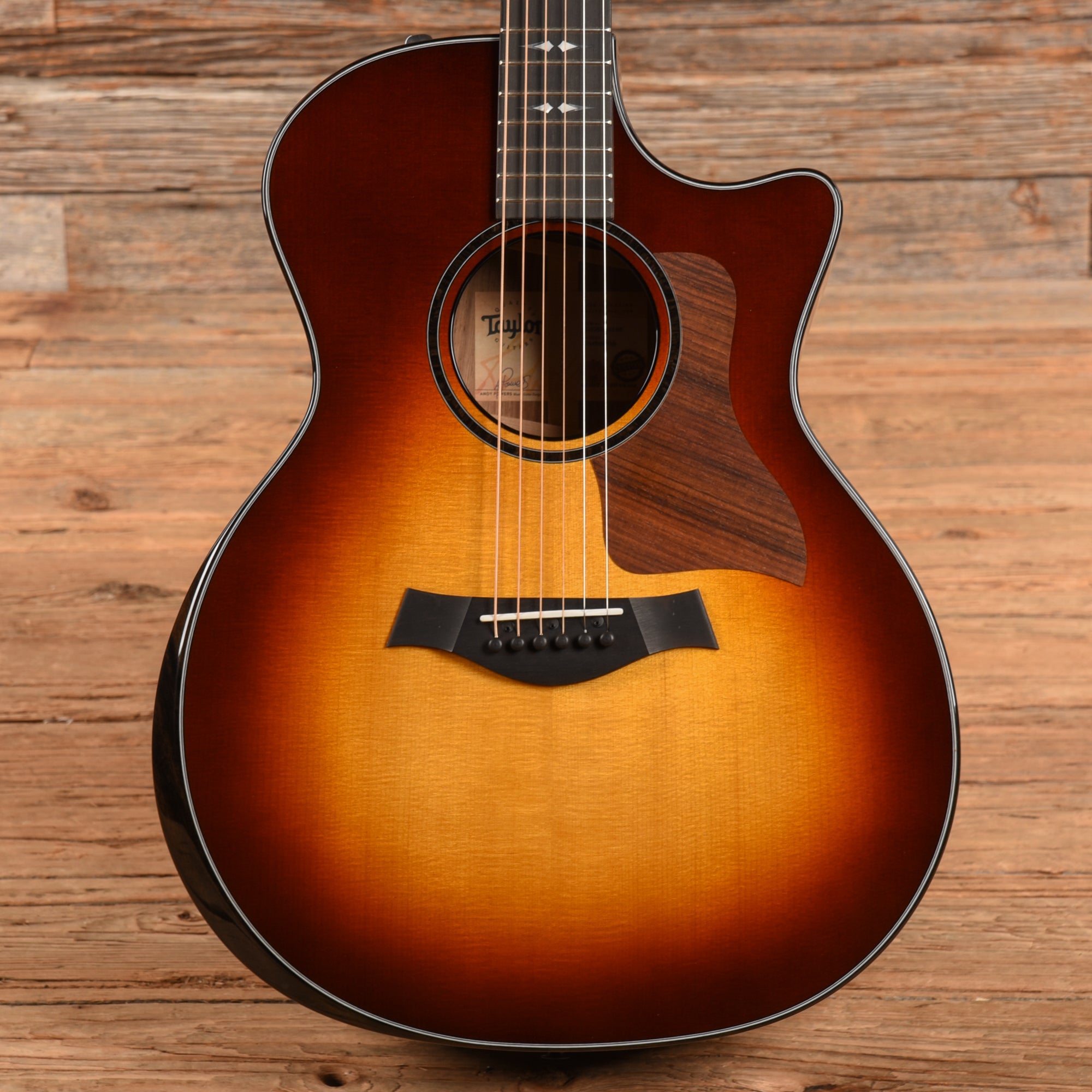 Taylor Custom Grand Auditorium Honduran Rosewood & Lutz Spruce w/Ebony Binding & Figured Mahogany Neck Tobacco Sunburst 2022 Acoustic Guitars / OM and Auditorium