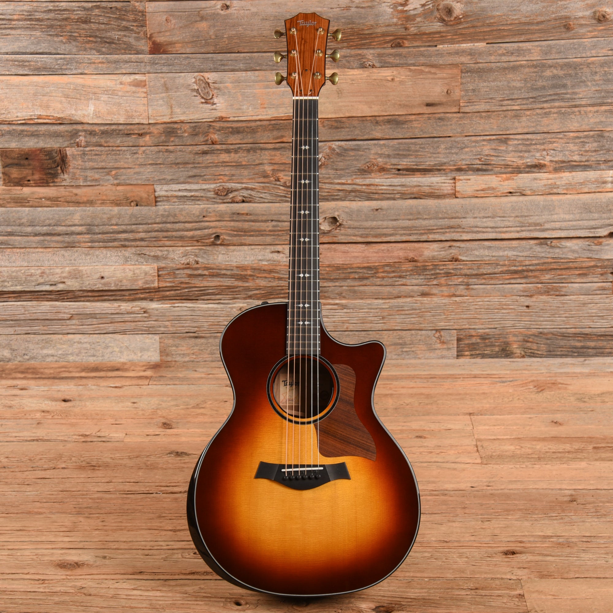 Taylor Custom Grand Auditorium Honduran Rosewood & Lutz Spruce w/Ebony Binding & Figured Mahogany Neck Tobacco Sunburst 2022 Acoustic Guitars / OM and Auditorium