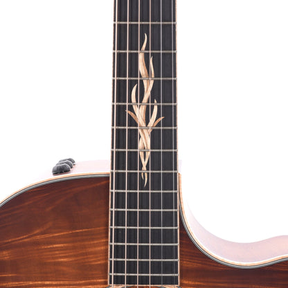 Taylor Custom Grand Auditorium Master Grade Koa Satin Shaded Edgeburst w/Figured Maple Binding & Bouquet Inlay Acoustic Guitars / OM and Auditorium