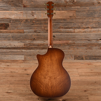 Taylor Custom Grand Auditorium Master Grade Koa w/Figured Maple Binding & Bouquet Inlay Satin Shaded Edgeburst 2022 Acoustic Guitars / OM and Auditorium