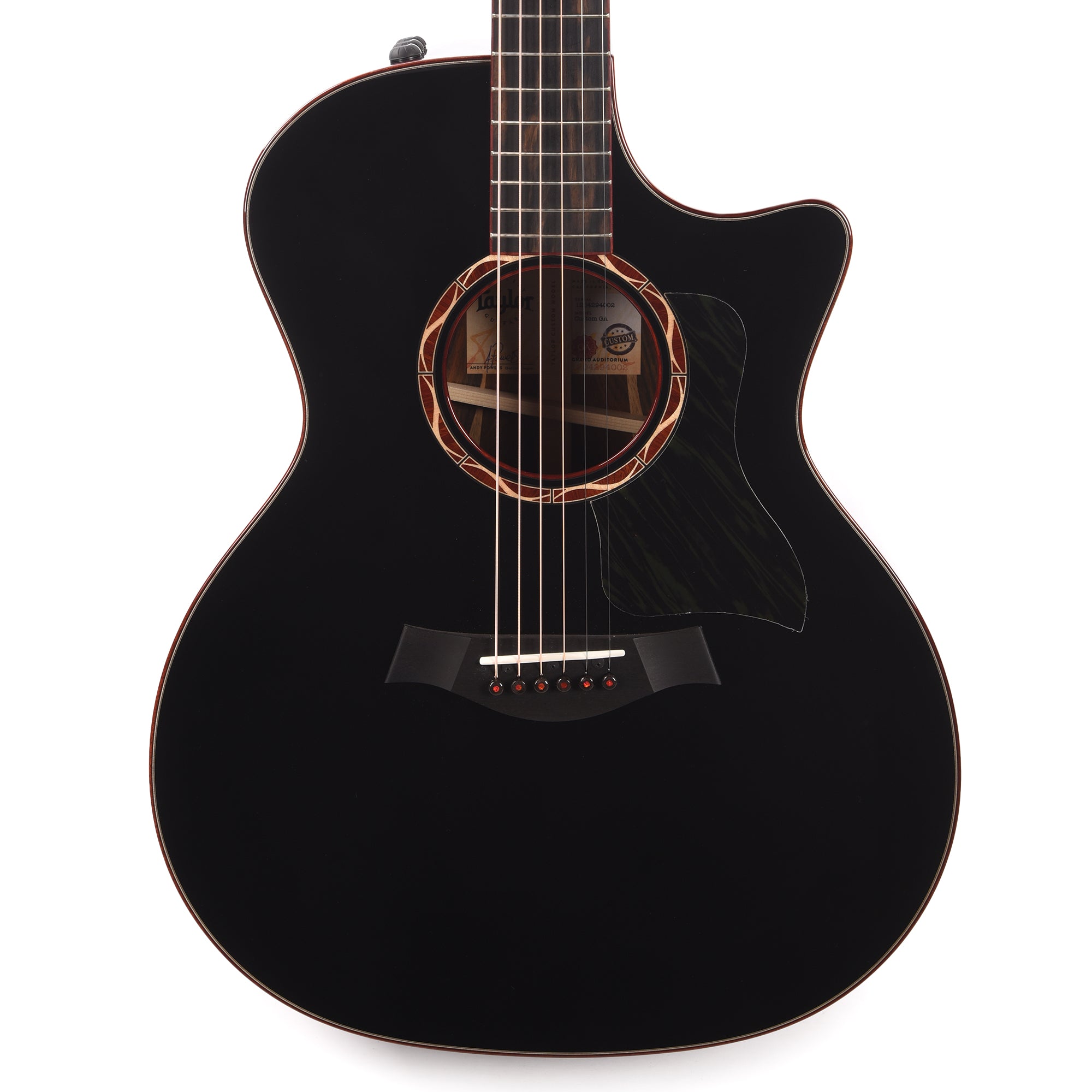 Taylor Custom Grand Auditorium Torrefied Sitka/Cocobolo Black Top ES2 w/Bloodwood Binding Acoustic Guitars / OM and Auditorium