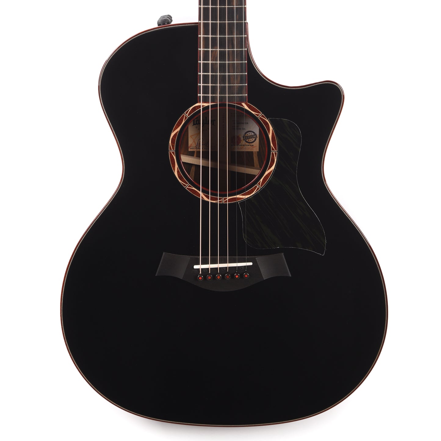 Taylor Custom Grand Auditorium Torrefied Sitka/Cocobolo Black Top ES2 w/Bloodwood Binding Acoustic Guitars / OM and Auditorium