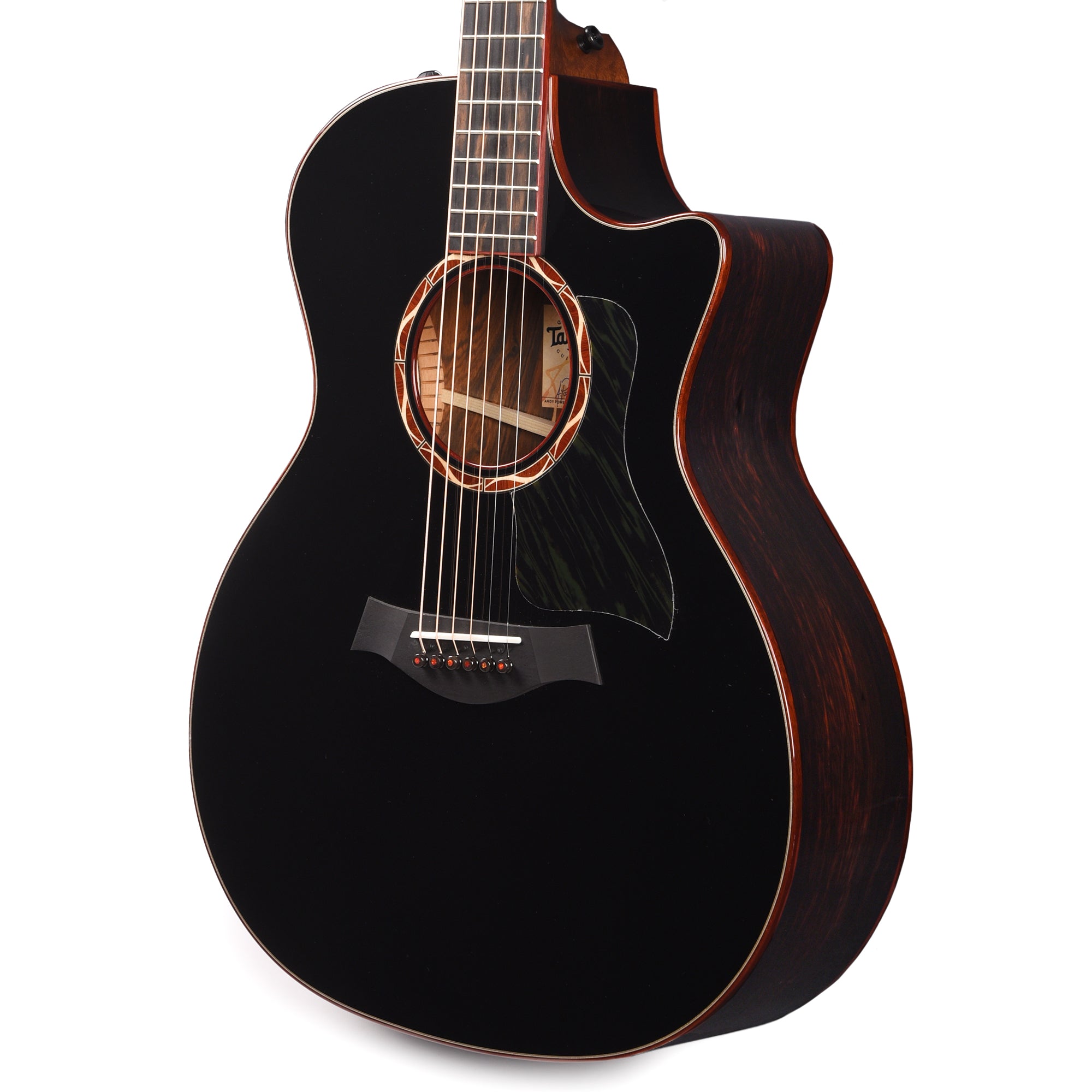 Taylor Custom Grand Auditorium Torrefied Sitka/Cocobolo Black Top ES2 w/Bloodwood Binding Acoustic Guitars / OM and Auditorium