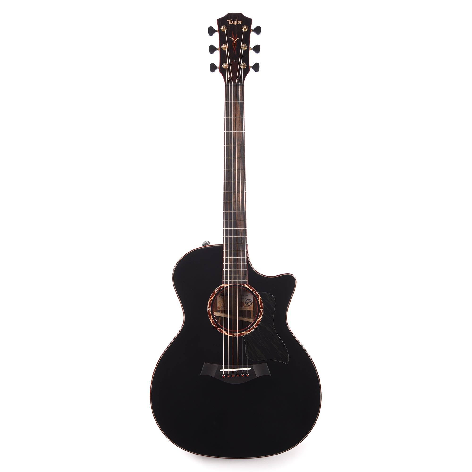 Taylor Custom Grand Auditorium Torrefied Sitka/Cocobolo Black Top ES2 w/Bloodwood Binding Acoustic Guitars / OM and Auditorium