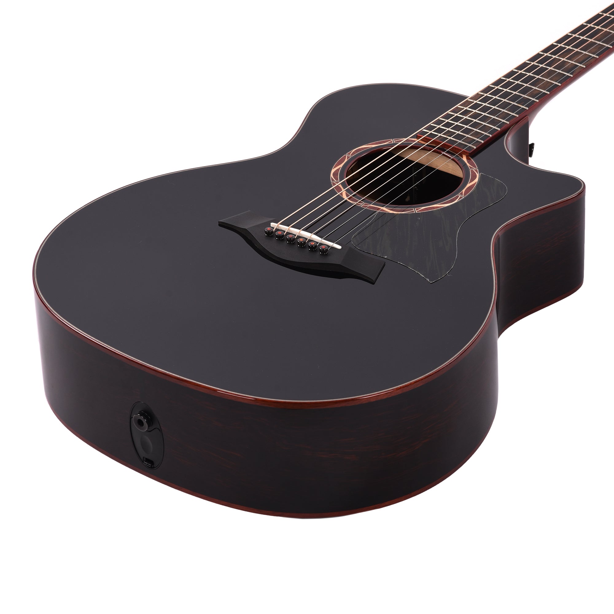 Taylor Custom Grand Auditorium Torrefied Sitka/Cocobolo Black Top ES2 w/Bloodwood Binding Acoustic Guitars / OM and Auditorium