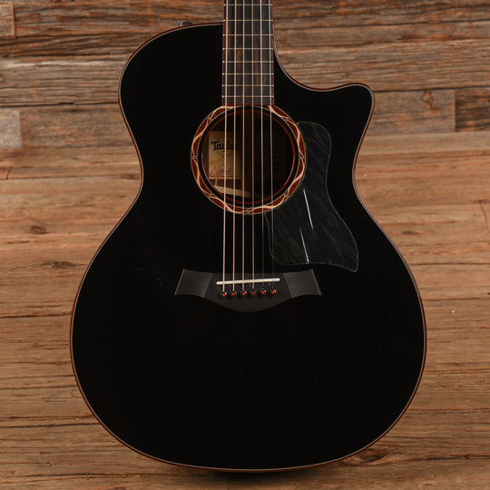 Taylor Custom Grand Auditorium Torrefied Sitka/Cocobolo Black Top ES2 w/Bloodwood Binding Acoustic Guitars / OM and Auditorium