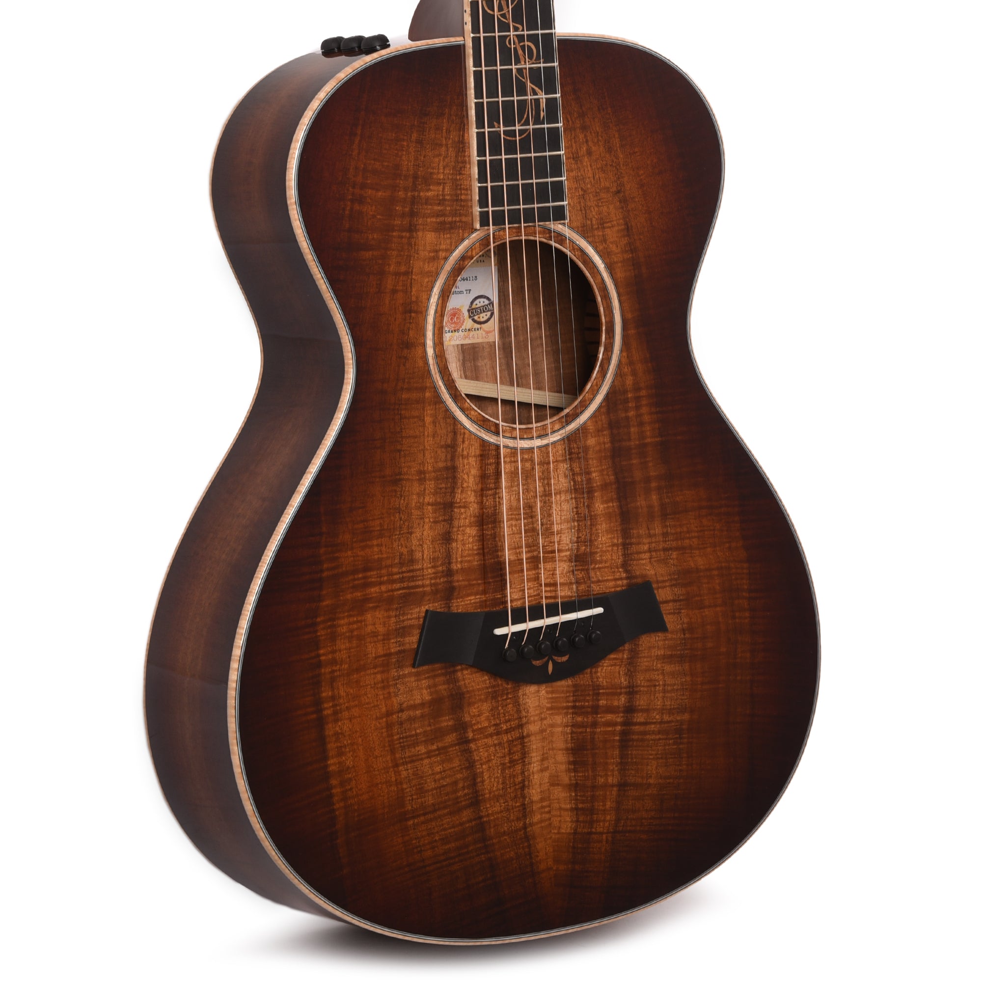 Taylor Custom Grand Concert AA Hawaiian Koa Shaded Edgeburst ES2 w/Figured Maple Binding Acoustic Guitars / OM and Auditorium