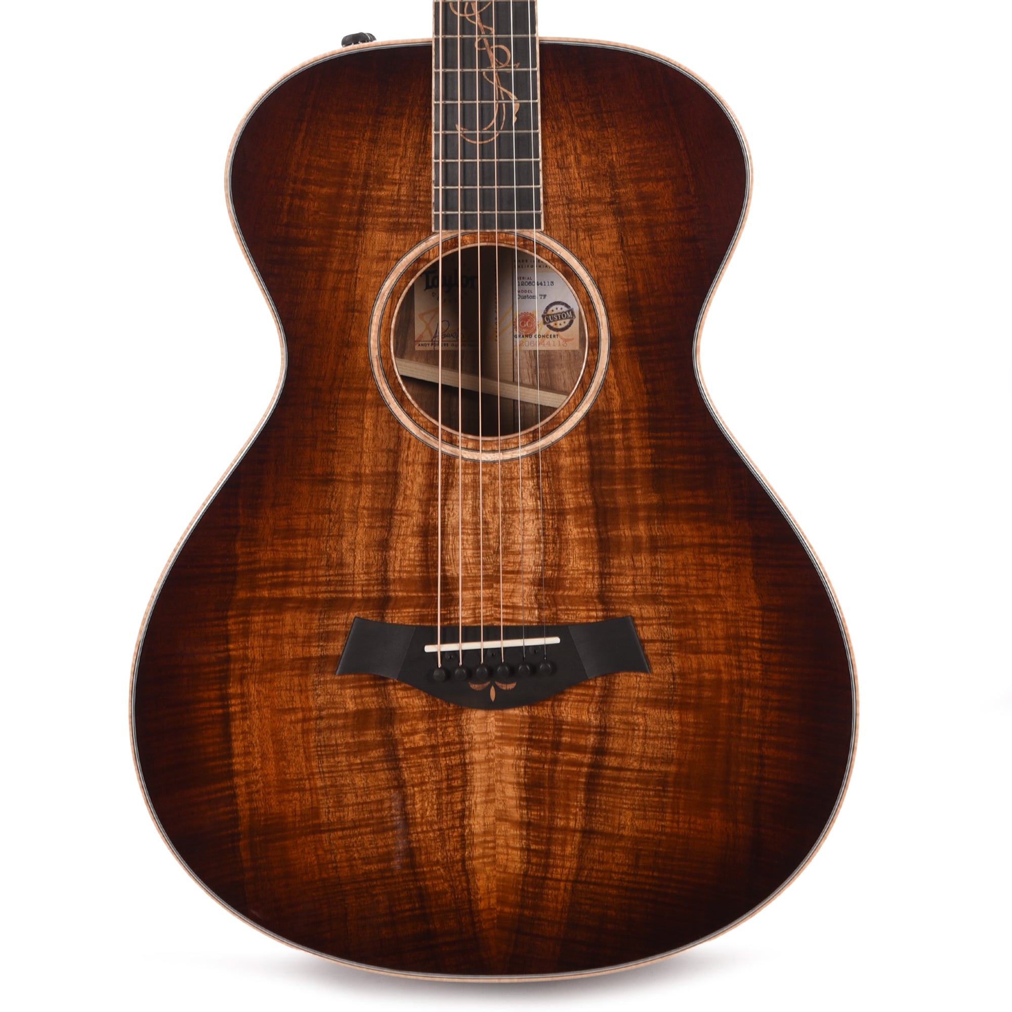 Taylor Custom Grand Concert AA Hawaiian Koa Shaded Edgeburst ES2 w/Figured Maple Binding Acoustic Guitars / OM and Auditorium