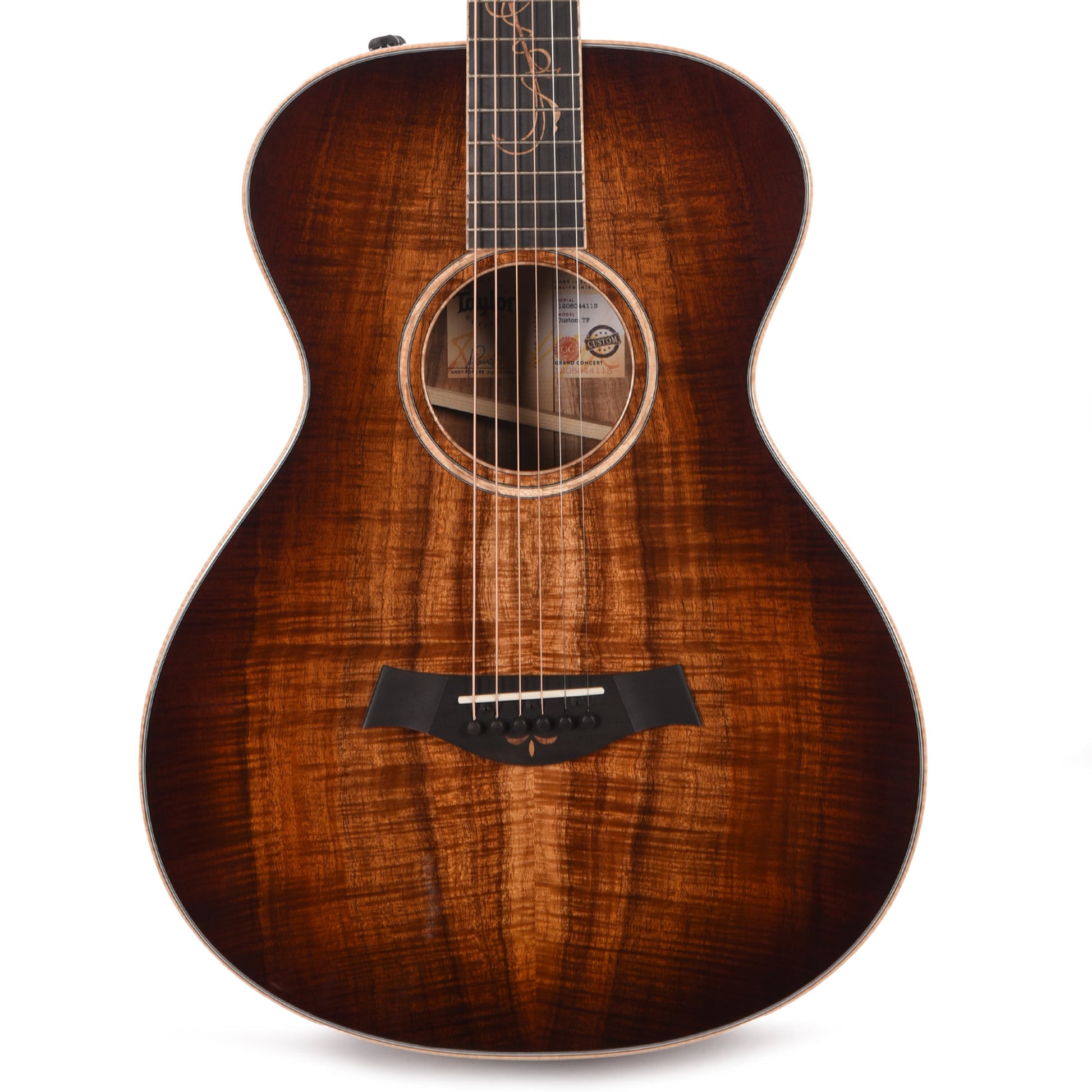 Taylor Custom Grand Concert AA Hawaiian Koa Shaded Edgeburst ES2 w/Figured Maple Binding Acoustic Guitars / OM and Auditorium