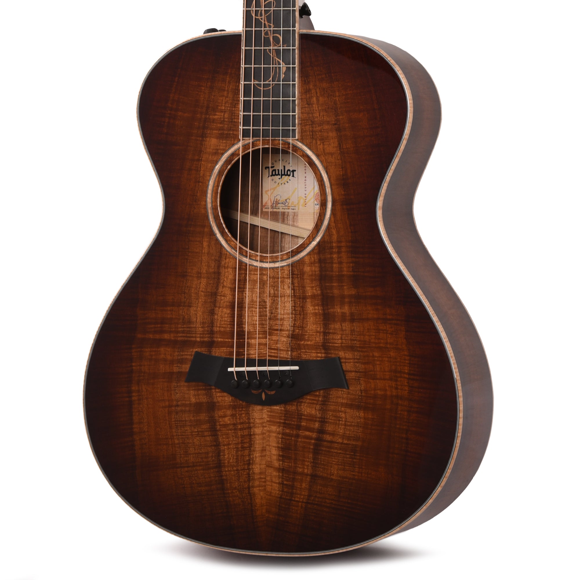 Taylor Custom Grand Concert AA Hawaiian Koa Shaded Edgeburst ES2 w/Figured Maple Binding Acoustic Guitars / OM and Auditorium