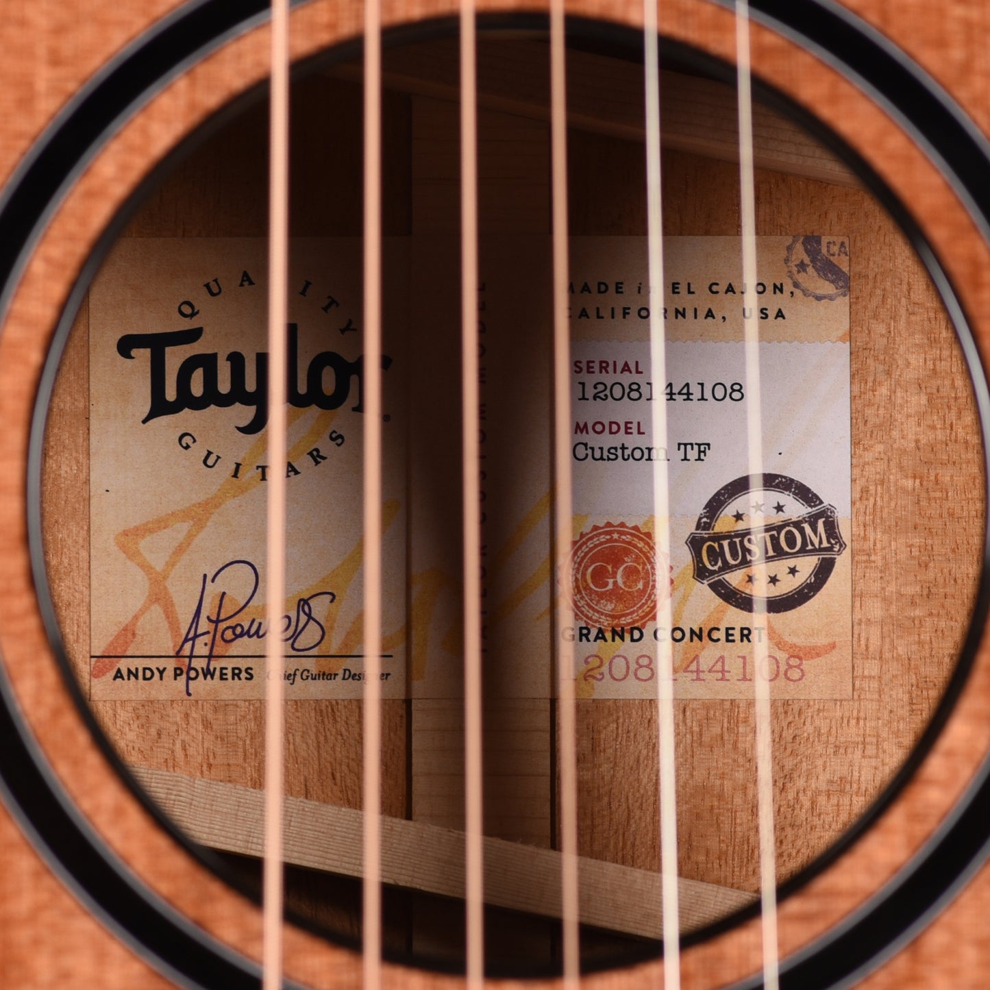 Taylor Custom Grand Concert Sinker Redwood/Figured Genuine Mahogany Natural ES2 Acoustic Guitars / OM and Auditorium
