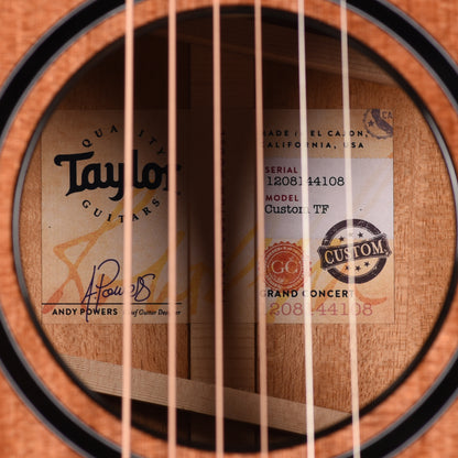 Taylor Custom Grand Concert Sinker Redwood/Figured Genuine Mahogany Natural ES2 Acoustic Guitars / OM and Auditorium