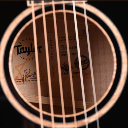 Taylor Custom Grand Pacific Adirondack Spruce/Flame Maple Black Top/Vintage Sunburst Back w/Cindy & Rose Inlays Acoustic Guitars / OM and Auditorium