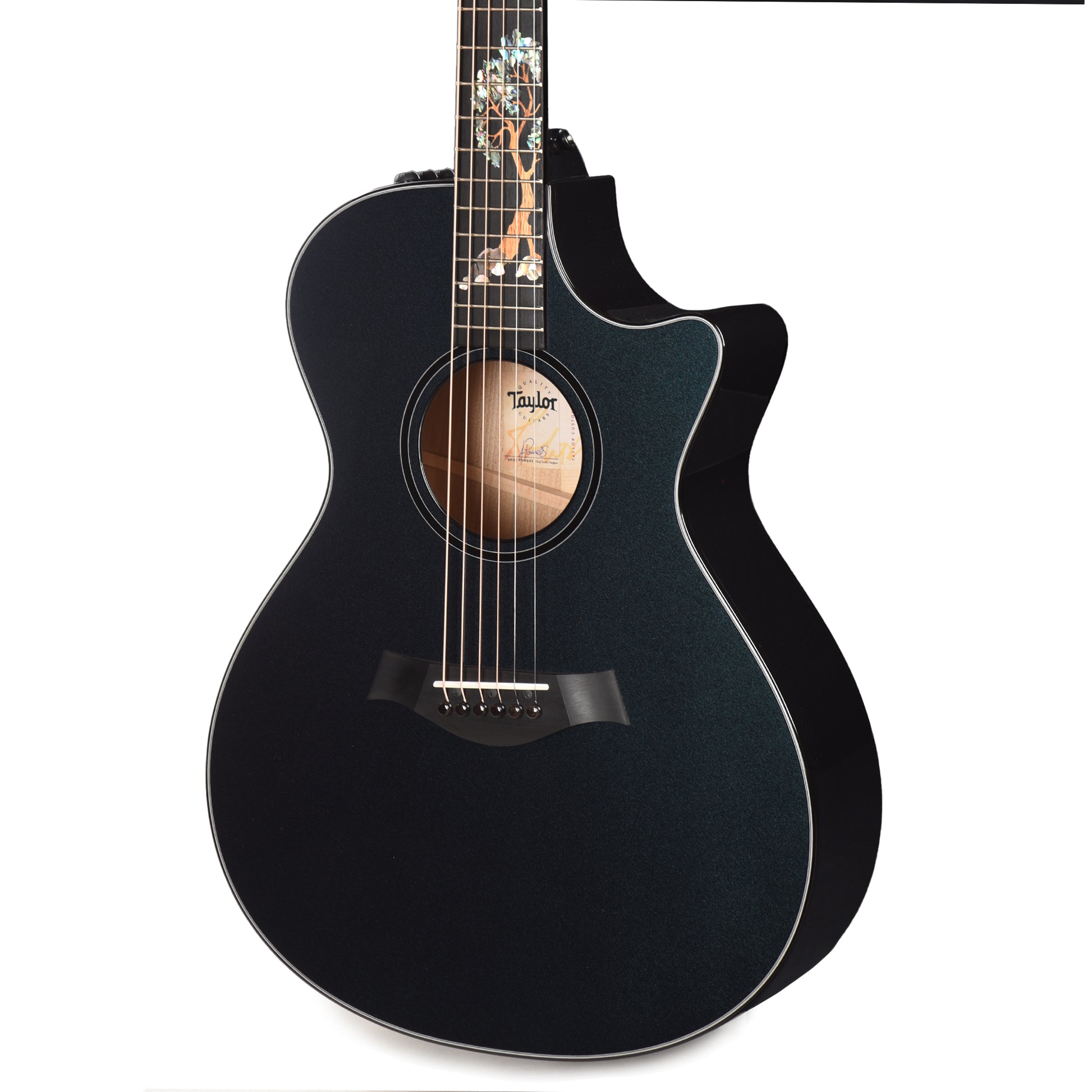 Taylor Custom "The Catch" #48 NAMM 2025 Grand Auditorium Shamel Ash Dark Turquoise Metallic Acoustic Guitars / OM and Auditorium