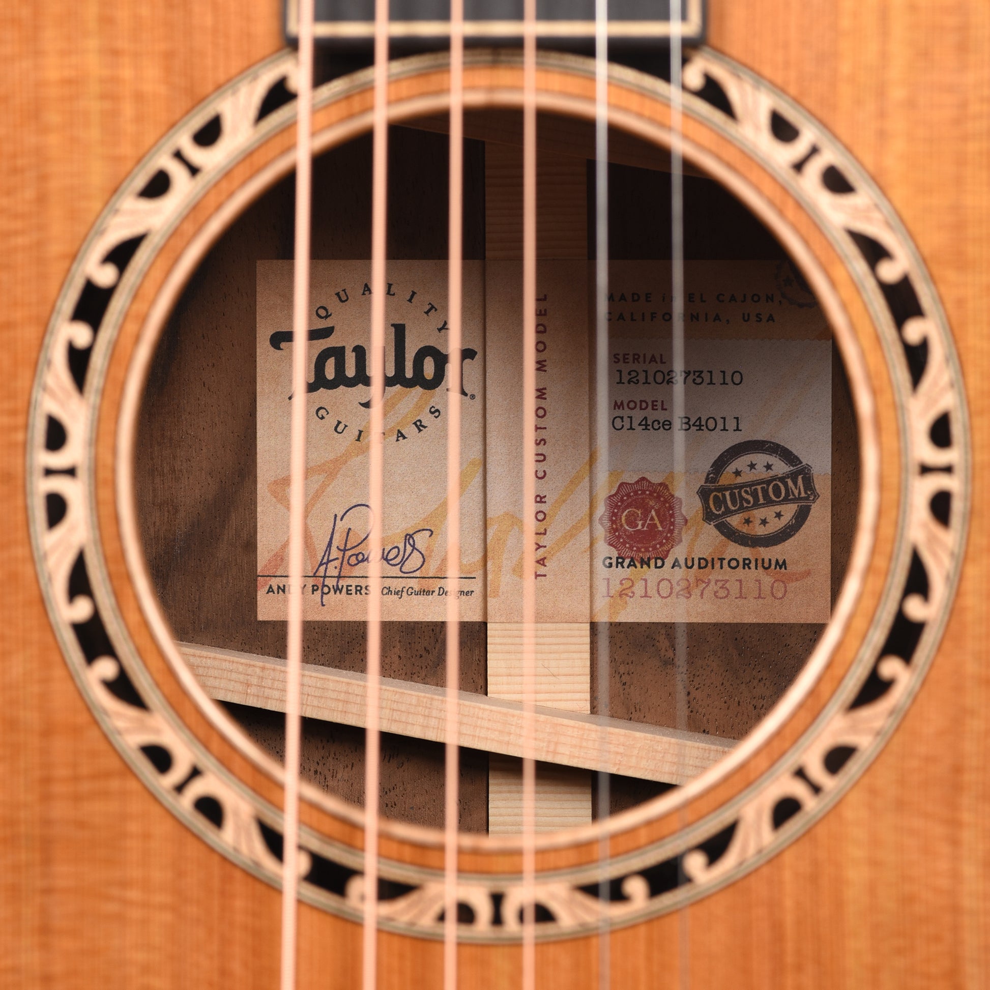 Taylor Custom "The Catch" NAMM 2024 #11 C14ce Grand Auditorium Western Red Cedar/Grafted Walnut Aged Toner Top Light Shaded Edgeburst Body Acoustic Guitars / OM and Auditorium