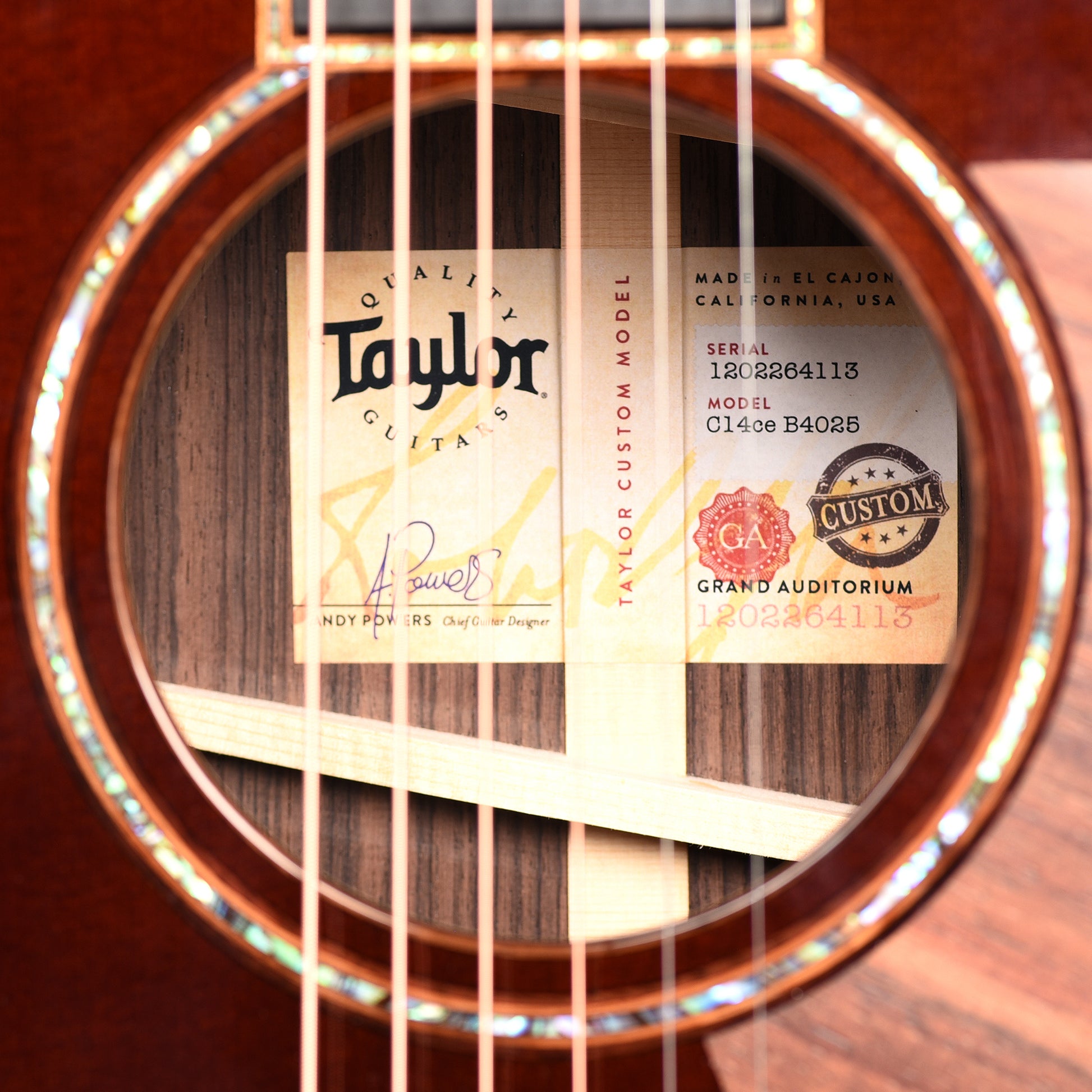 Taylor Custom "The Catch" NAMM 2024 #25 C14ce Grand Auditorium Western Red Cedar/East Indian Rosewood Brown Sugar Mocha Acoustic Guitars / OM and Auditorium