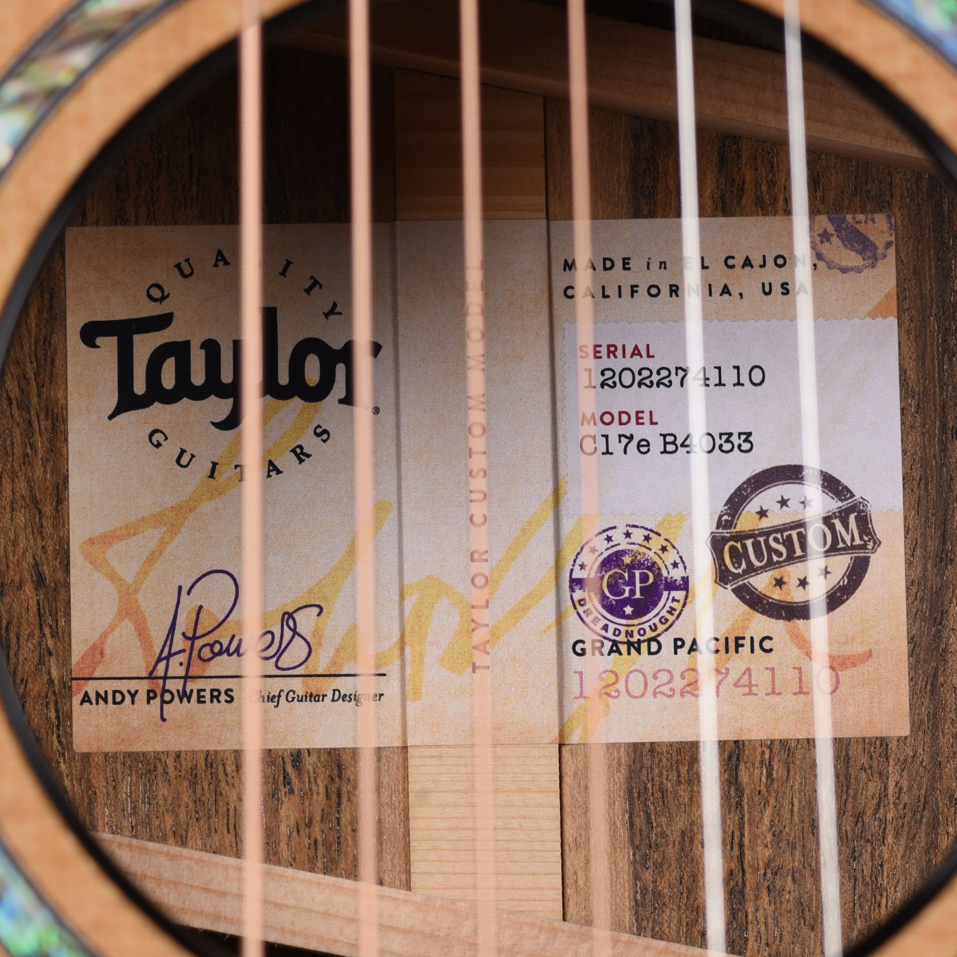 Taylor Custom "The Catch" NAMM 2024 #33 C17e Grand Pacific Torrefied Sitka/Bocote Aged Toner Acoustic Guitars / OM and Auditorium