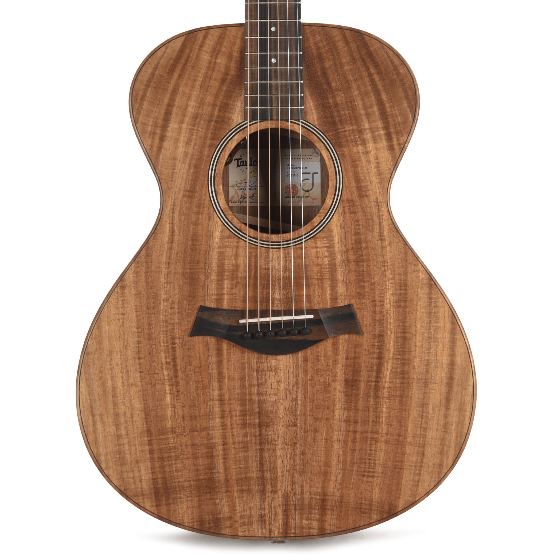 Taylor Jacob Collier Signature JCSM-6 Grand Concert Hawaiian Koa Natural Acoustic Guitars / OM and Auditorium