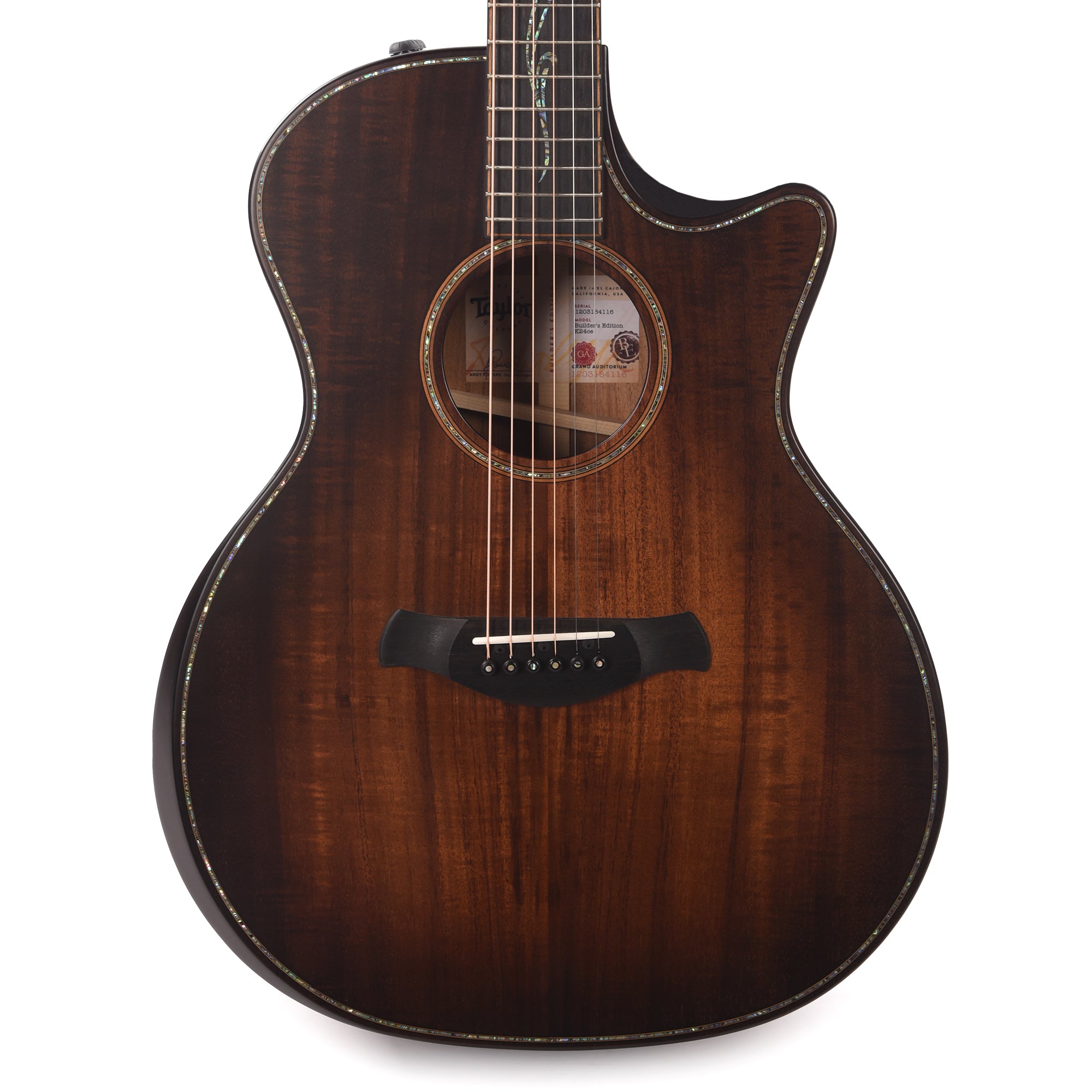 Taylor K24ce Builder's Edition Grand Auditorium Kona Burst ES2 Acoustic Guitars / OM and Auditorium