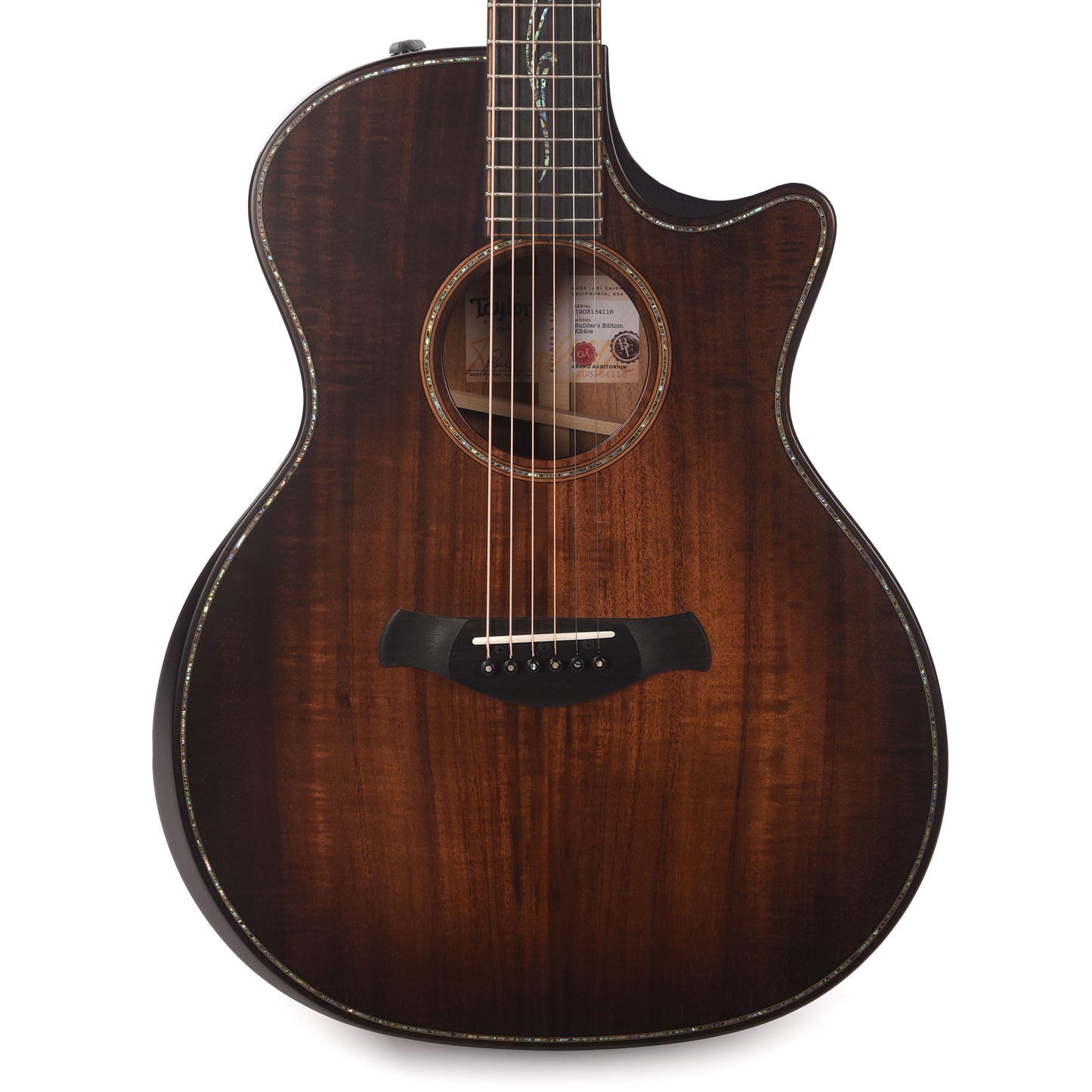 Taylor K24ce Builder's Edition Grand Auditorium Kona Burst ES2 Acoustic Guitars / OM and Auditorium
