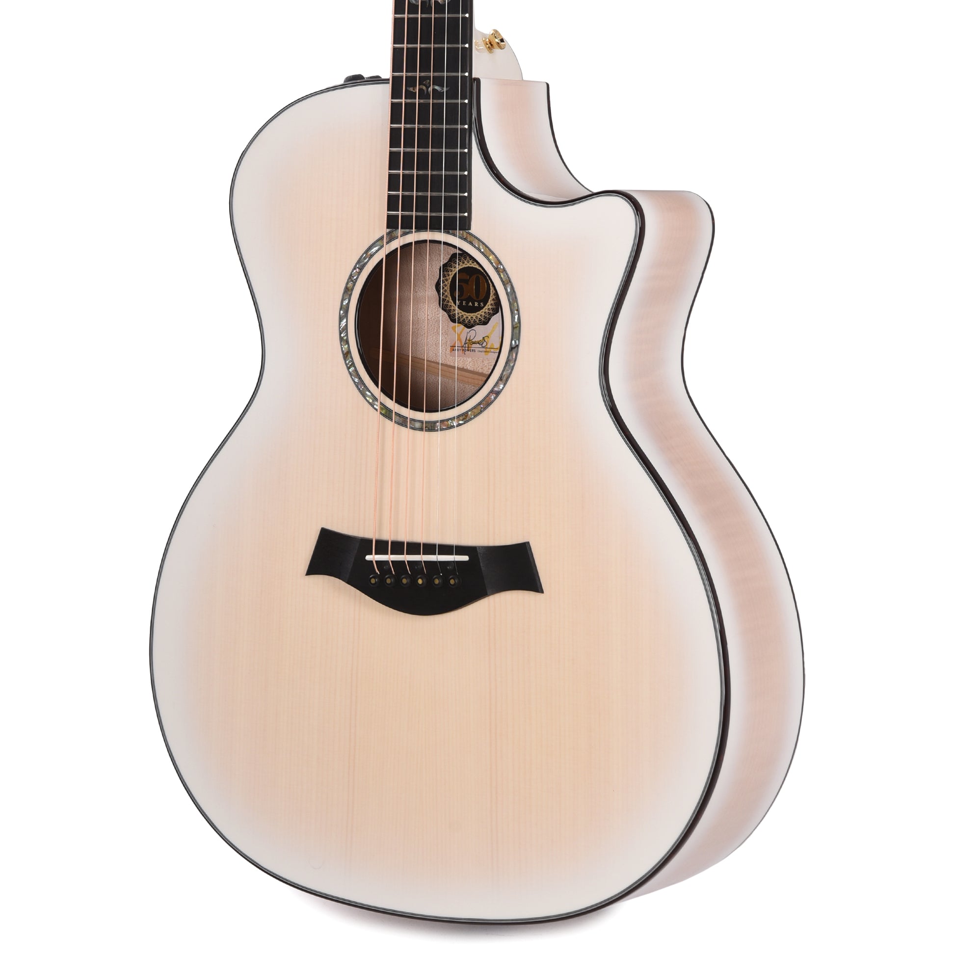 Taylor Limited 50th Anniversary 614ce Grand Auditorium Sitka/Maple Trans White w/Edgeburst ES2 Acoustic Guitars / OM and Auditorium
