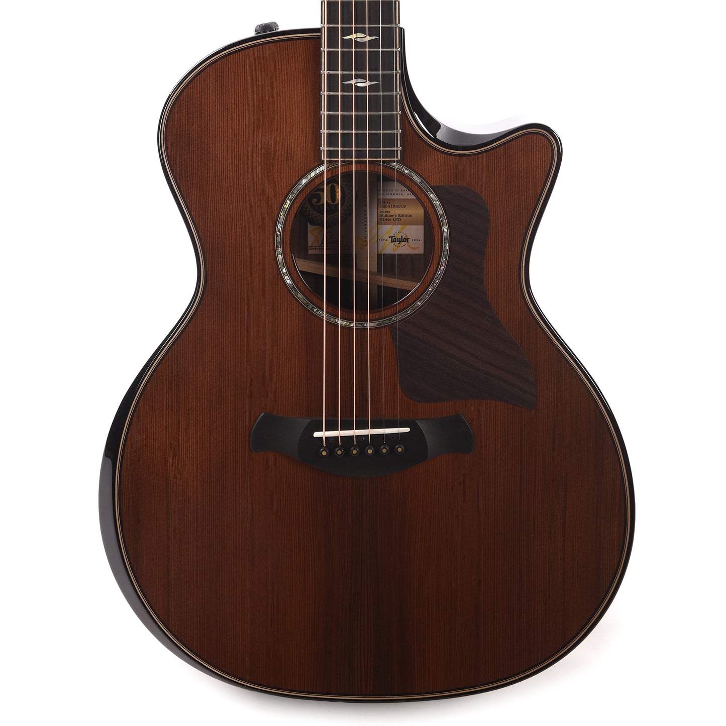 Taylor Limited 50th Anniversary Builder's Edition 814ce Grand Auditorium Sinker Redwood/Rosewood Natural Top Acoustic Guitars / OM and Auditorium
