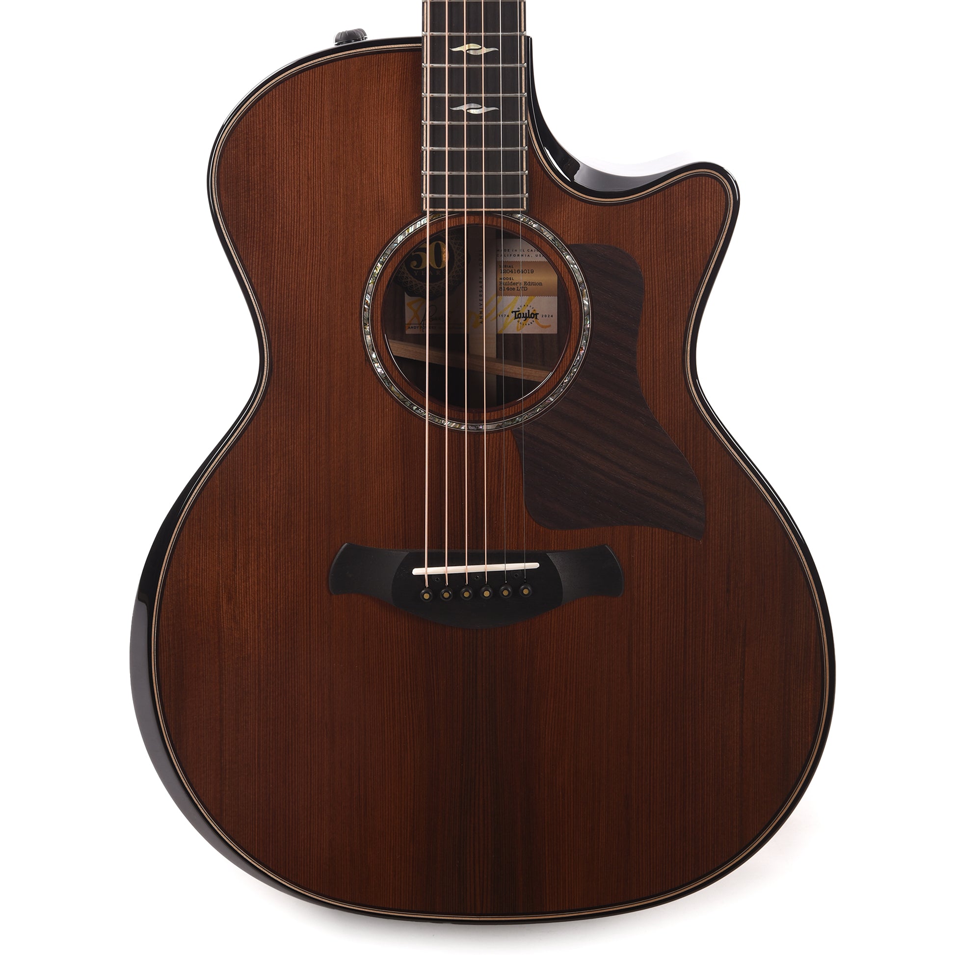Taylor Limited 50th Anniversary Builder's Edition 814ce Grand Auditorium Sinker Redwood/Rosewood Natural Top Acoustic Guitars / OM and Auditorium