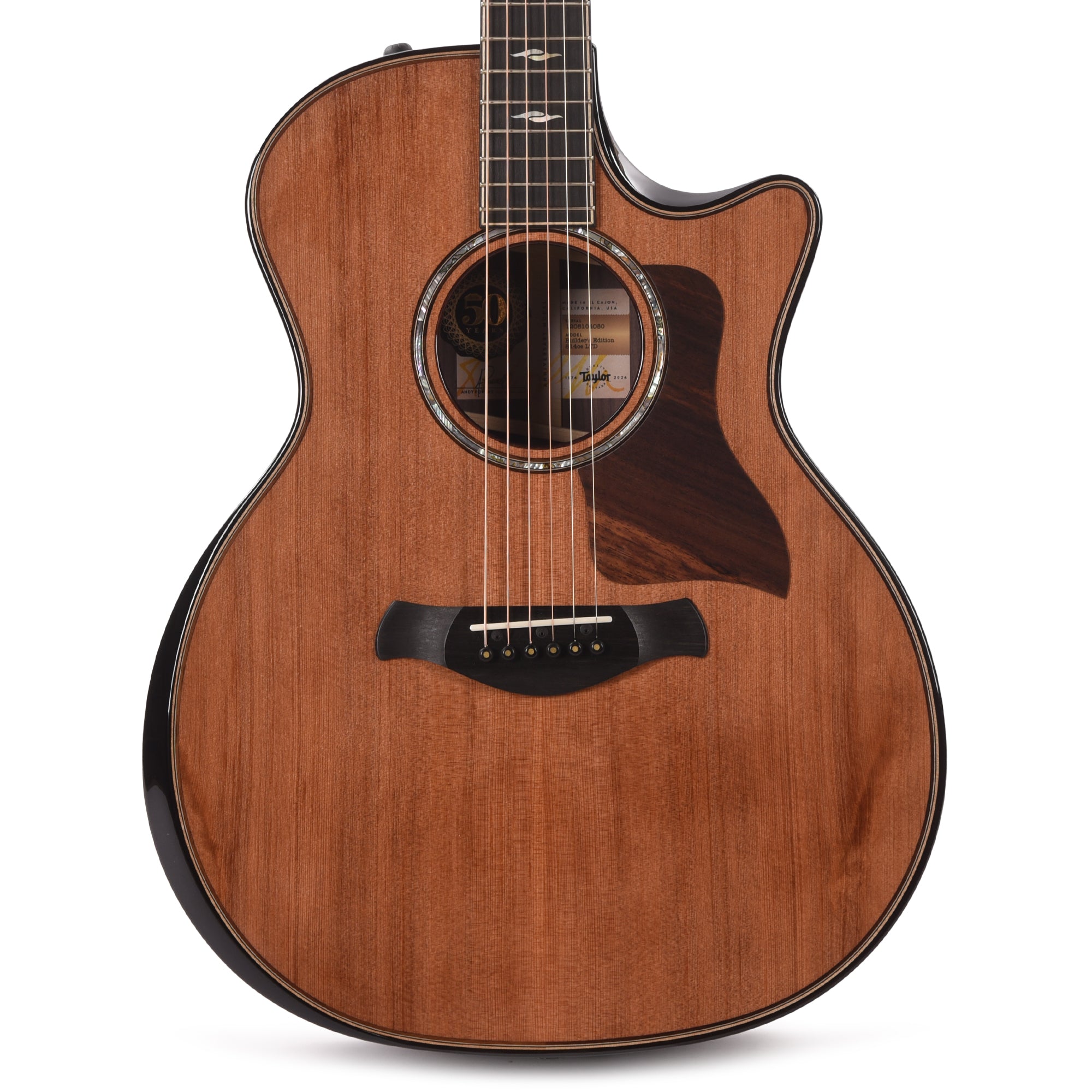 Taylor Limited 50th Anniversary Builder's Edition 814ce Grand Auditorium Sinker Redwood/Rosewood Natural Top Acoustic Guitars / OM and Auditorium