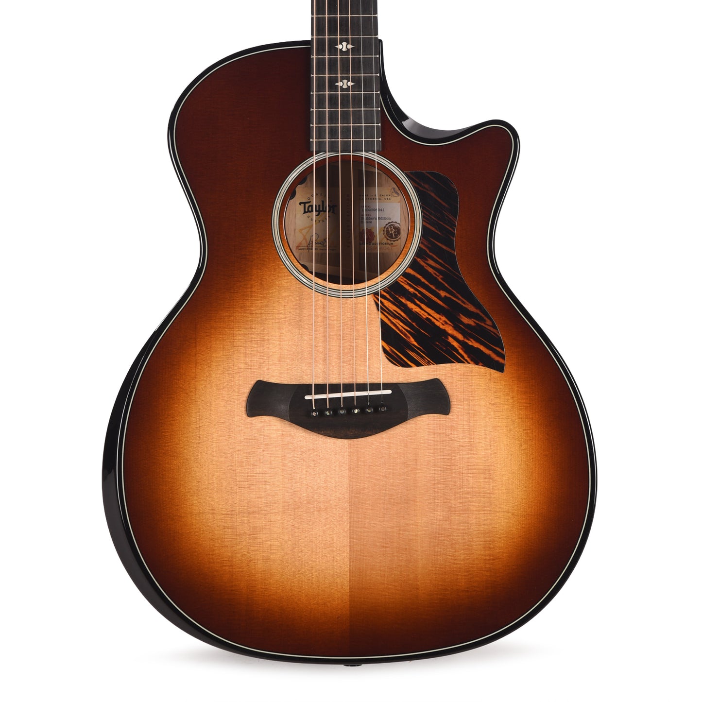 Taylor Next Generation Builder's Edition 514ce Grand Auditorium Kona Burst Sitka Spruce Grand Auditorium/Urban Ash Tobacco Kona Burst w/Claria Pickup Acoustic Guitars / OM and Auditorium