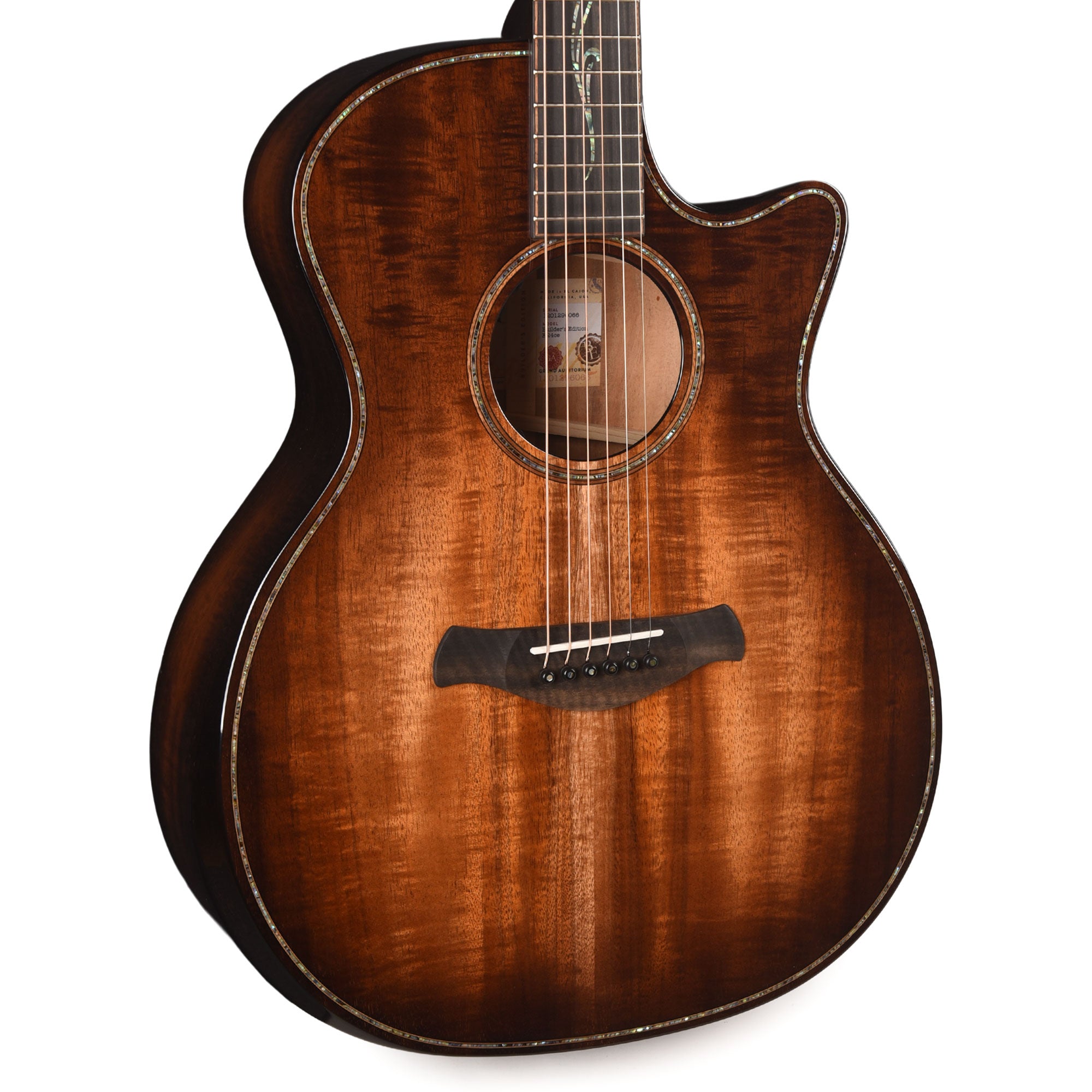 Taylor Next Generation Builder's Edition K24ce Grand Auditorium Figured Hawaiian Koa Kona Burst w/Claria Pickup Acoustic Guitars / OM and Auditorium