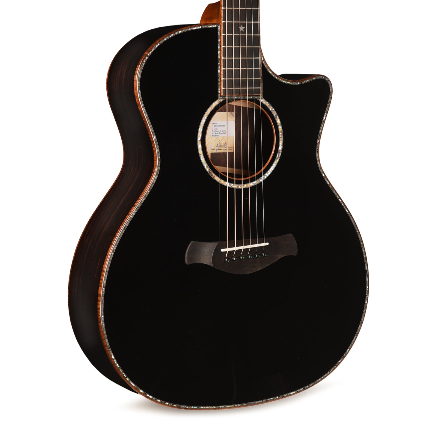 Taylor Special Edition Guitars 4 Vets 814ce Spruce/Figured Rosewood Black w/Claria Pickup Acoustic Guitars / OM and Auditorium