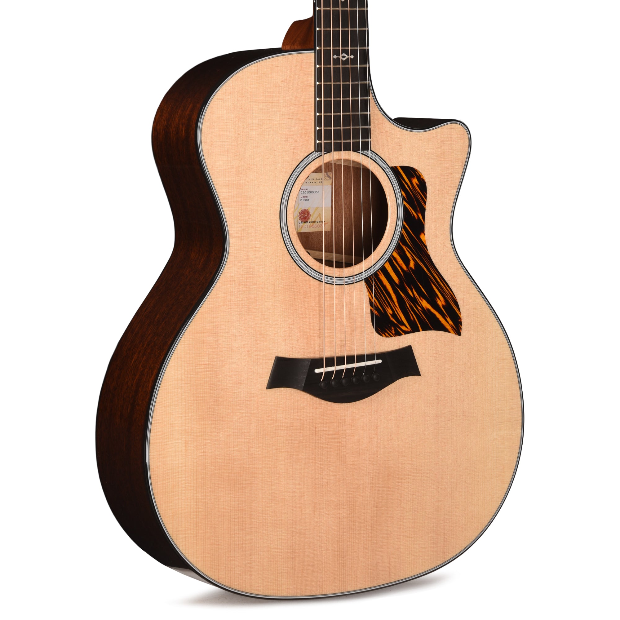 Taylor Next Generation 314ce Grand Auditorium Sitka Spruce/Sapele Medium Brown w/Claria Acoustic Guitars