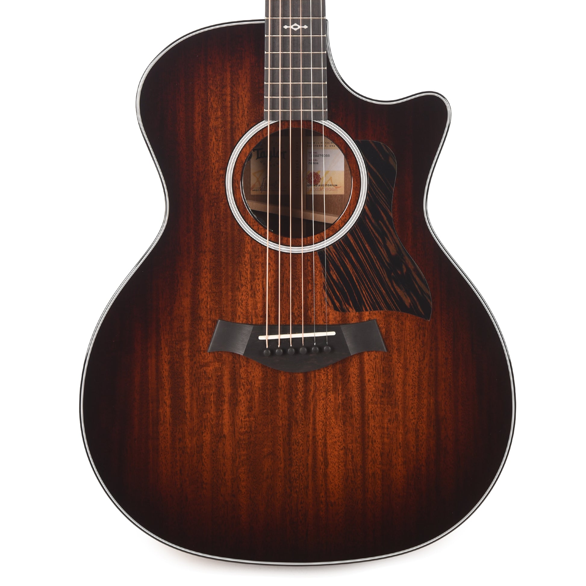 Taylor Next Generation 324ce Grand Auditorium Neo-Tropical Mahogany/Sapele Shaded Edgeburst w/Claria Acoustic Guitars