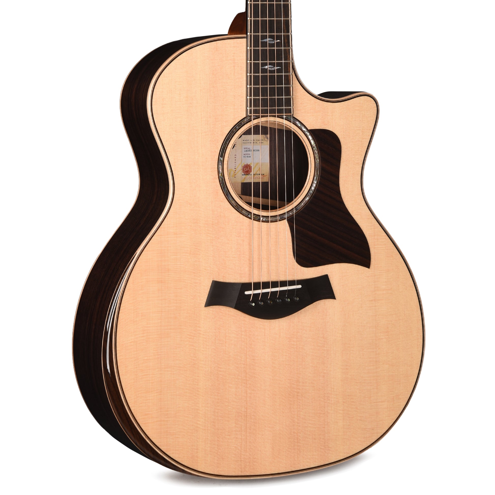 Taylor Next Generation 814ce Grand Auditorium Sitka Spruce/Rosewood Natural w/Claria Acoustic Guitars