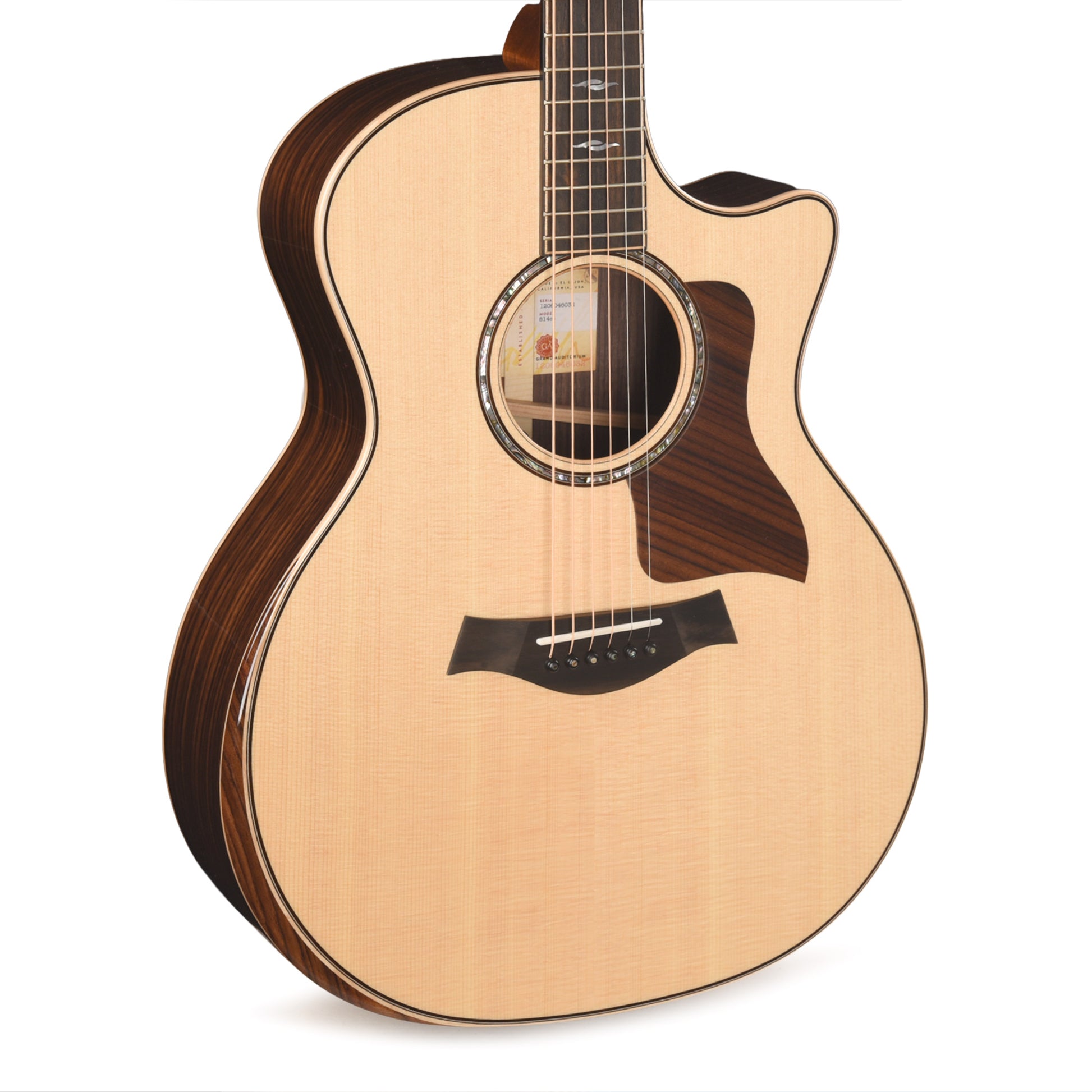 Taylor Next Generation 814ce Grand Auditorium Sitka Spruce/Rosewood Natural w/Claria Acoustic Guitars