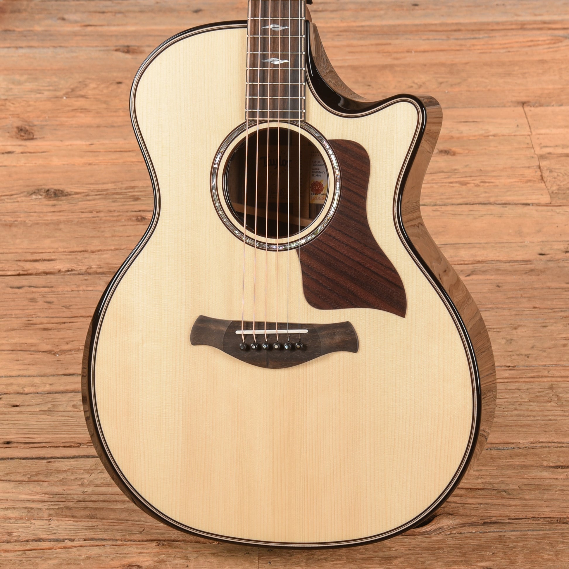 Taylor Next Generation Builder's Edition 814ce Grand Auditorium Adirondack Spruce/Rosewood Natural w/Claria Acoustic Guitars