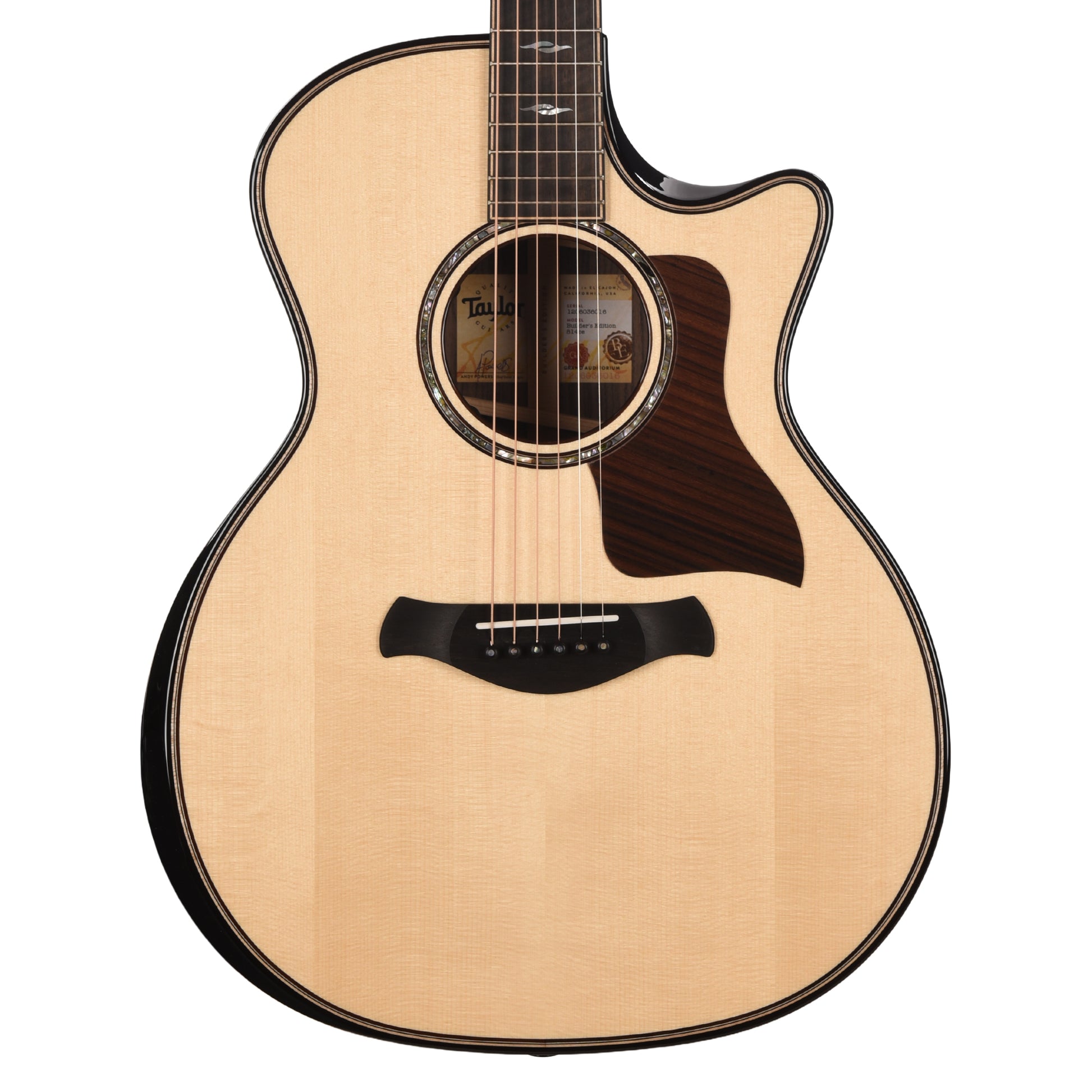 Taylor Next Generation Builder's Edition 814ce Grand Auditorium Adirondack Spruce/Rosewood Natural w/Claria Acoustic Guitars