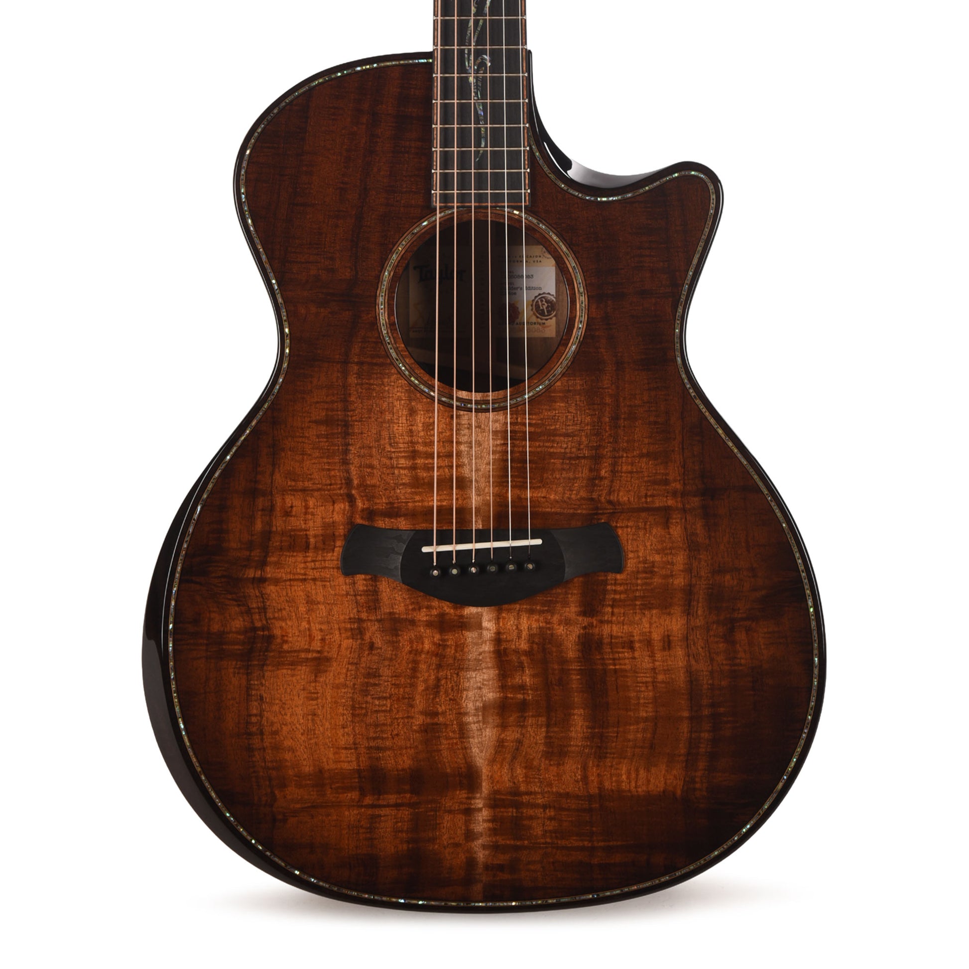 Taylor Next Generation Builder's Edition K24ce Grand Auditorium Figured Hawaiian Koa Kona Burst w/Claria Pickup Acoustic Guitars